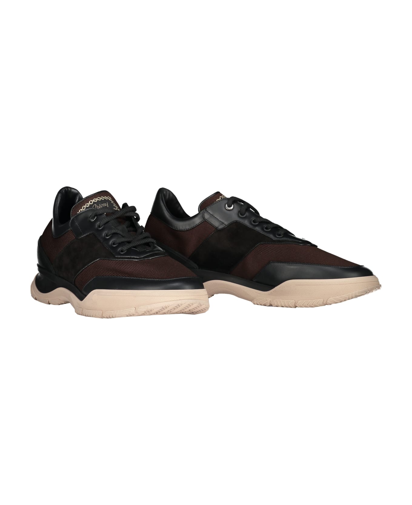 Brioni Leather Sneakers - brown