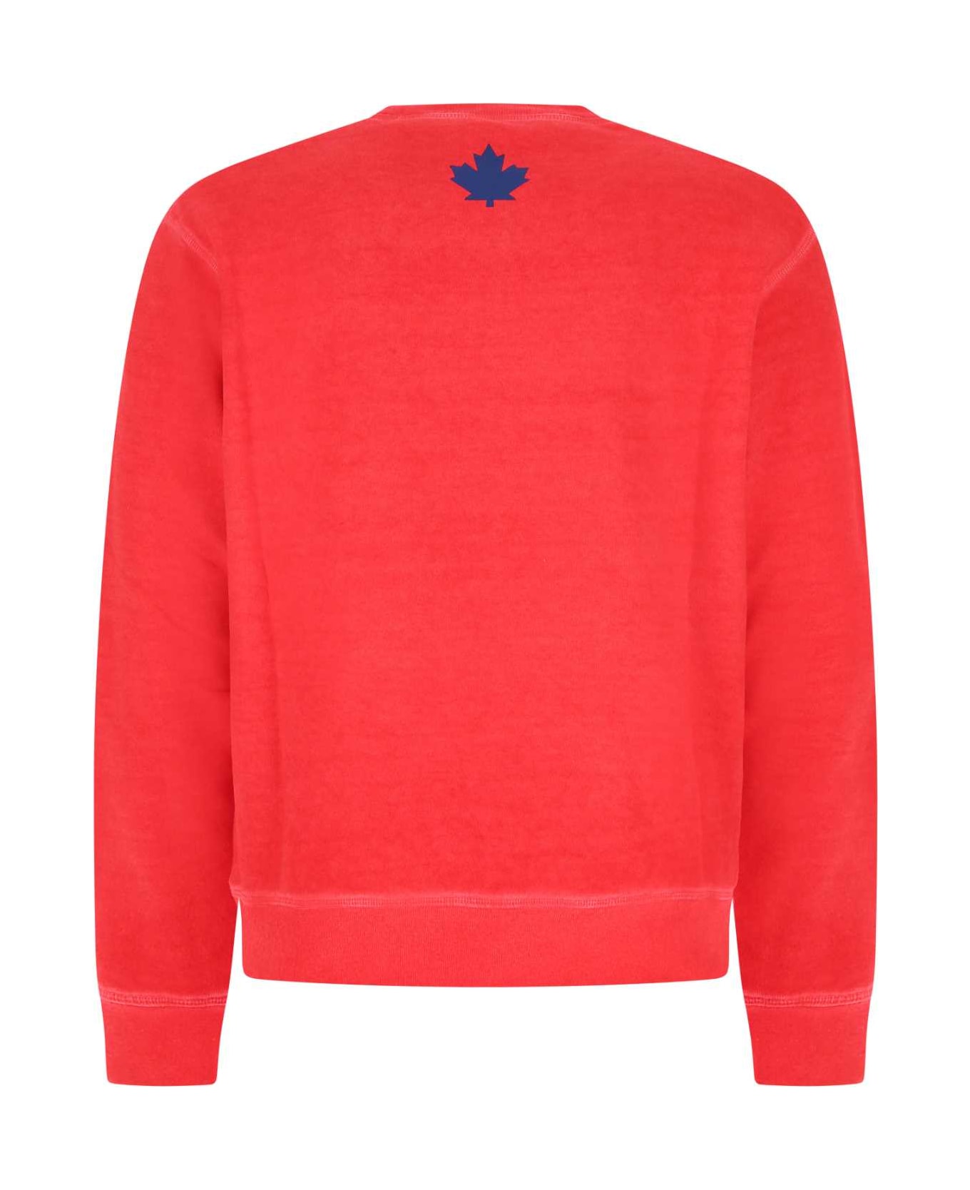 Dsquared2 Red Cotton Sweatshirt - 304 フリース