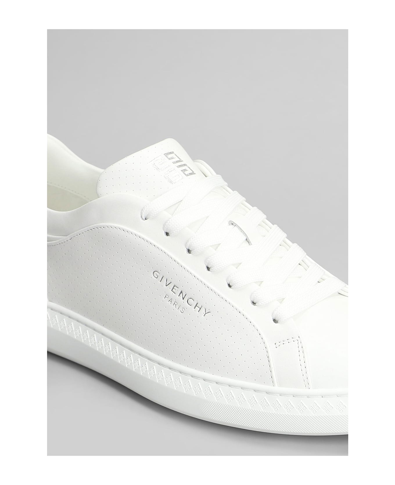 Givenchy G Set Low Sneakers In White Leather - white