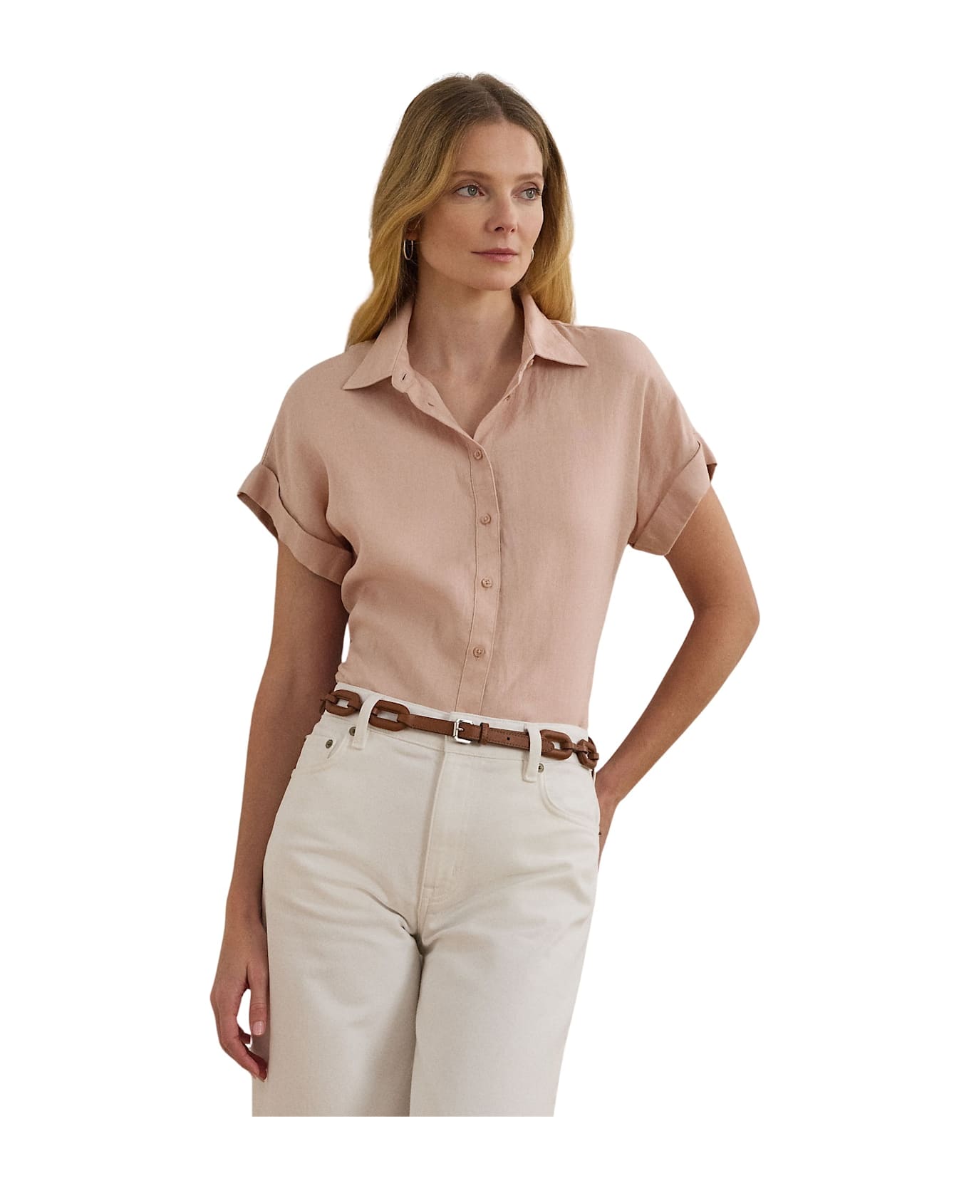 Ralph Lauren Broono Short Sleeve Shirt - Sunrise Blush