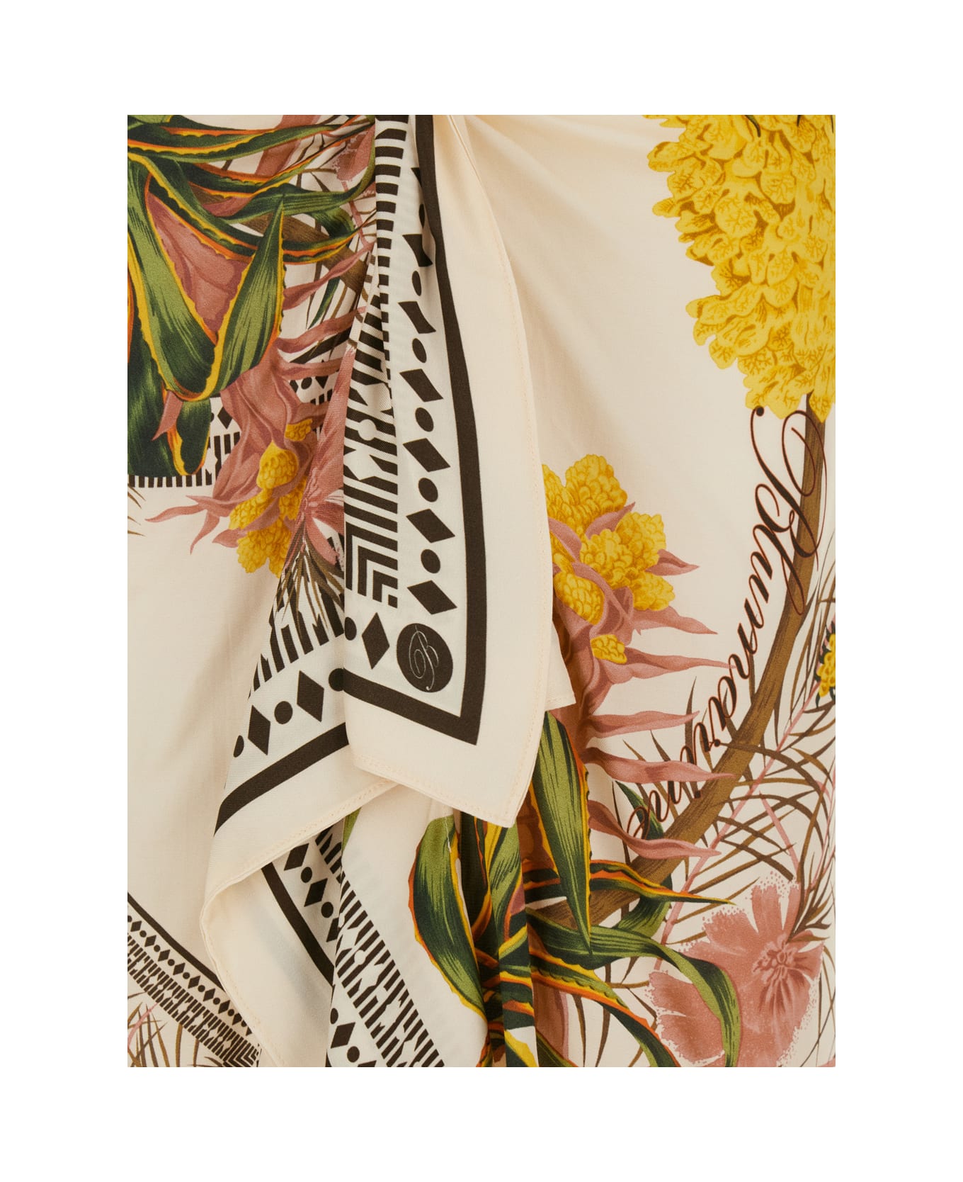 Blumarine Multicolor Skirt With Hidden Back Closure And All-over Floral Print In Viscose Woman - Multicolor