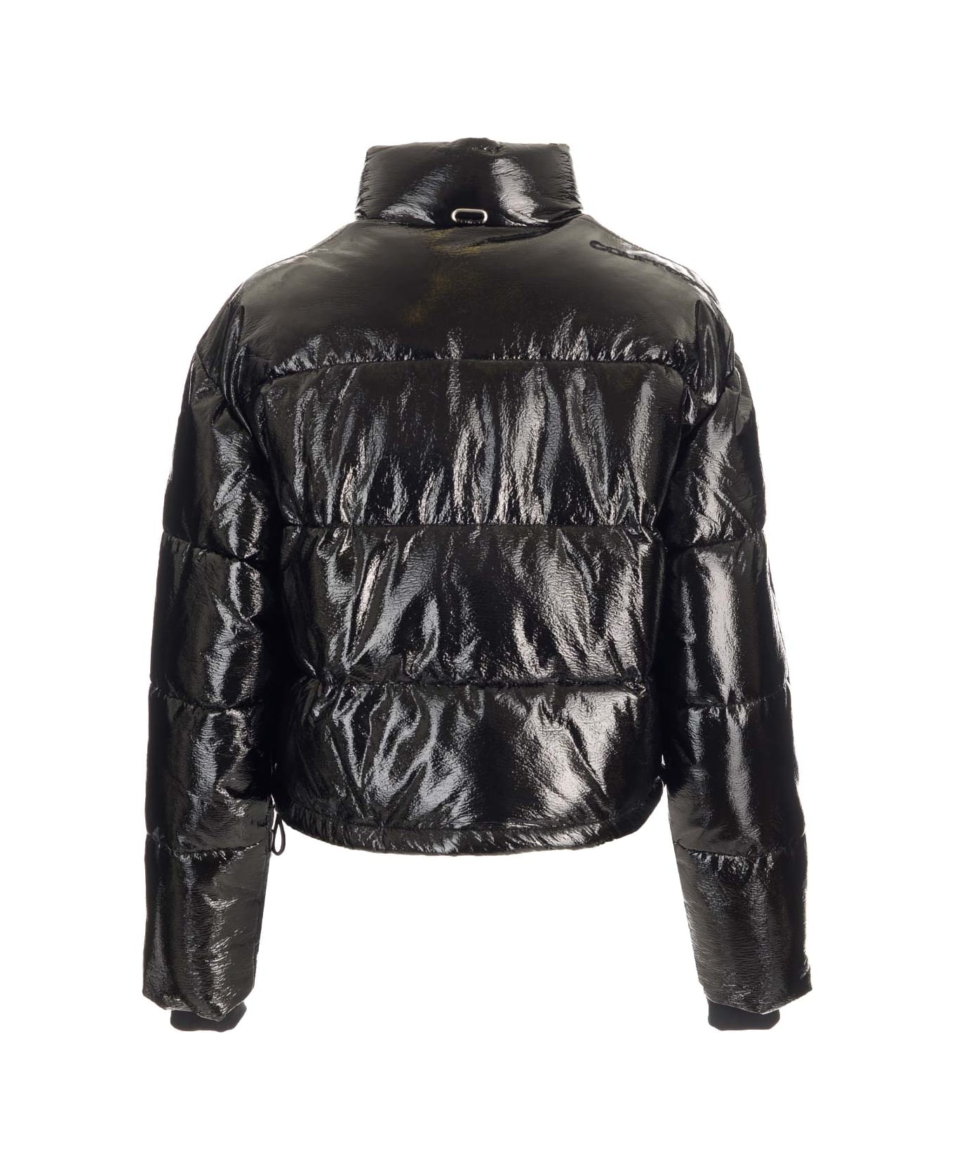 Courrèges Cropped Puffer Jacket - Black