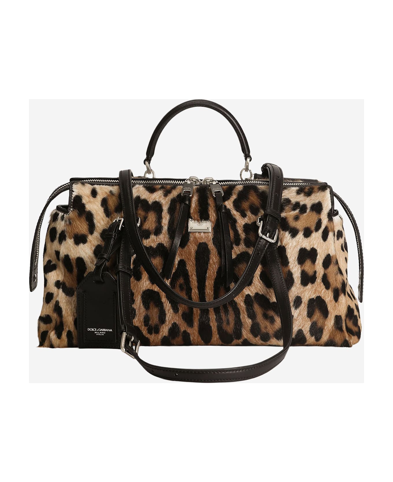 Dolce 
Gabbana Vittoria Pony Skin Bag - Brown