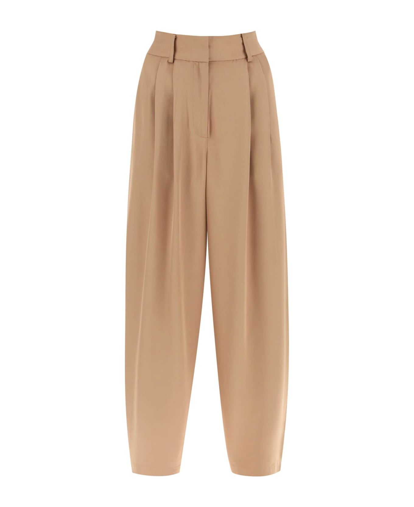 By Malene Birger Piscali Double Pleat Fluid Pants - TOBACCO BROWN (Brown)