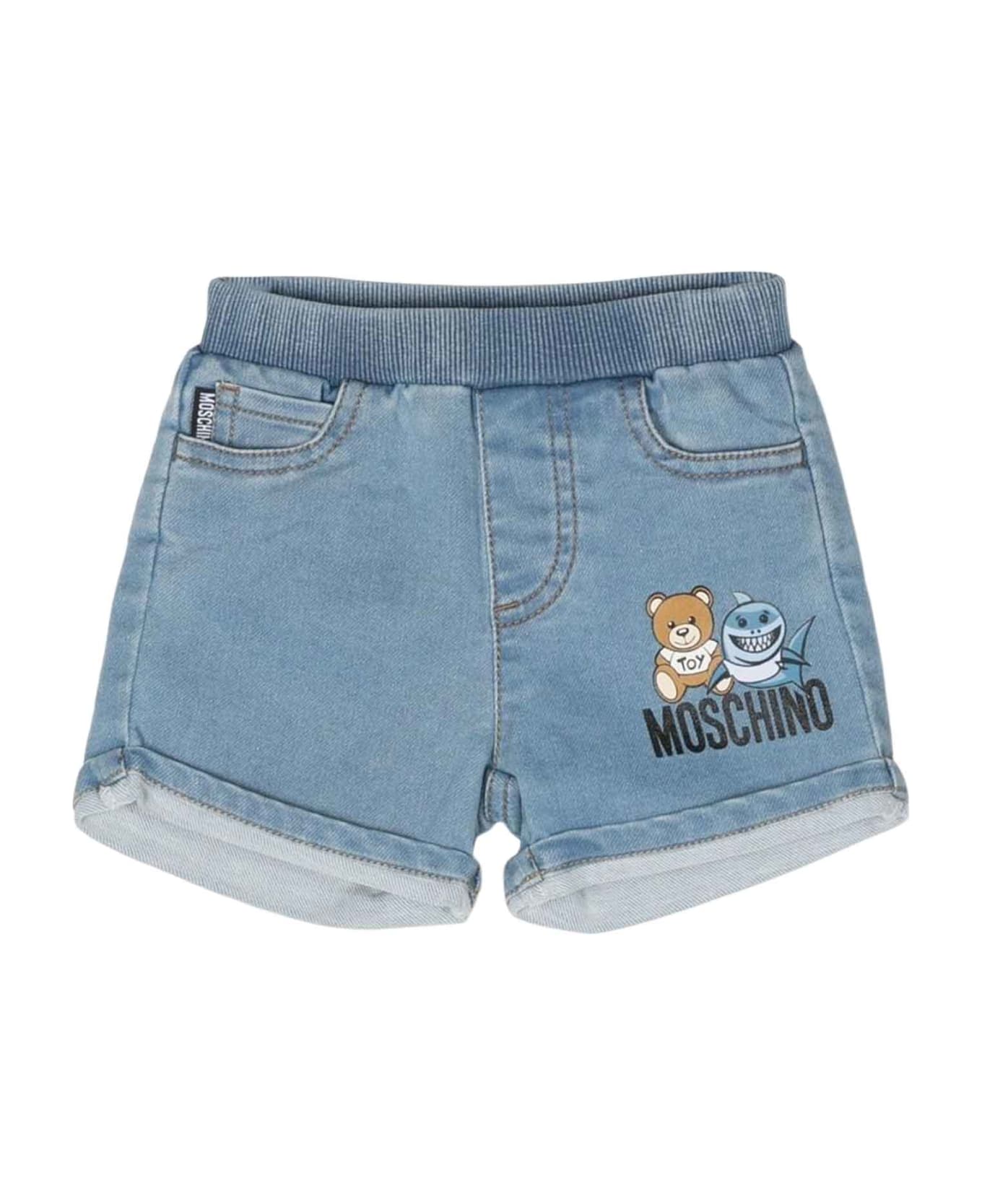 Moschino Denim Shorts Baby Unisex - Blu