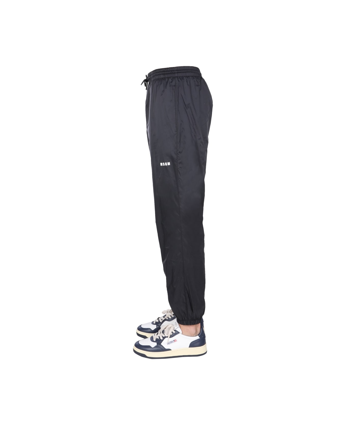 MSGM Nylon Jogging Pants - BLACK