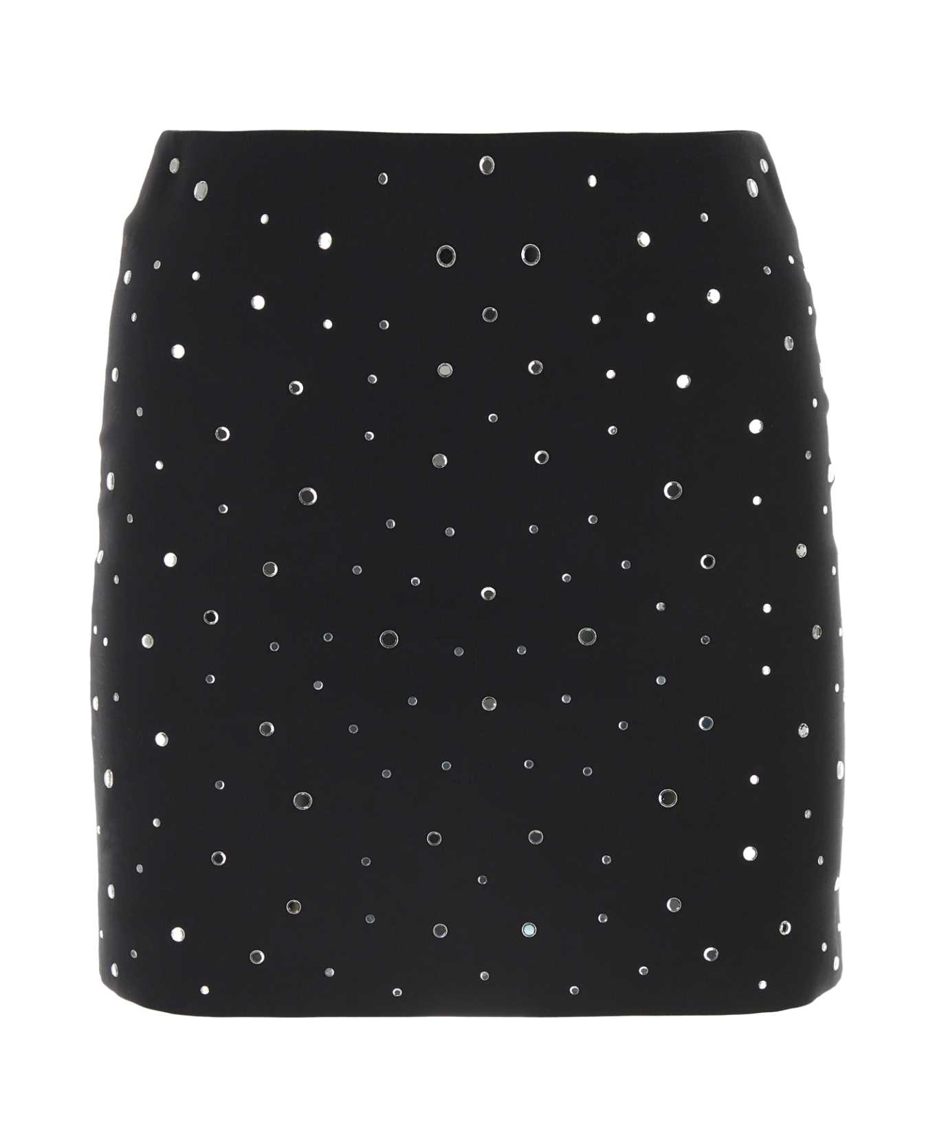 Giuseppe di Morabito Black Stretch Cotton Blend Mini Skirt - BLACK