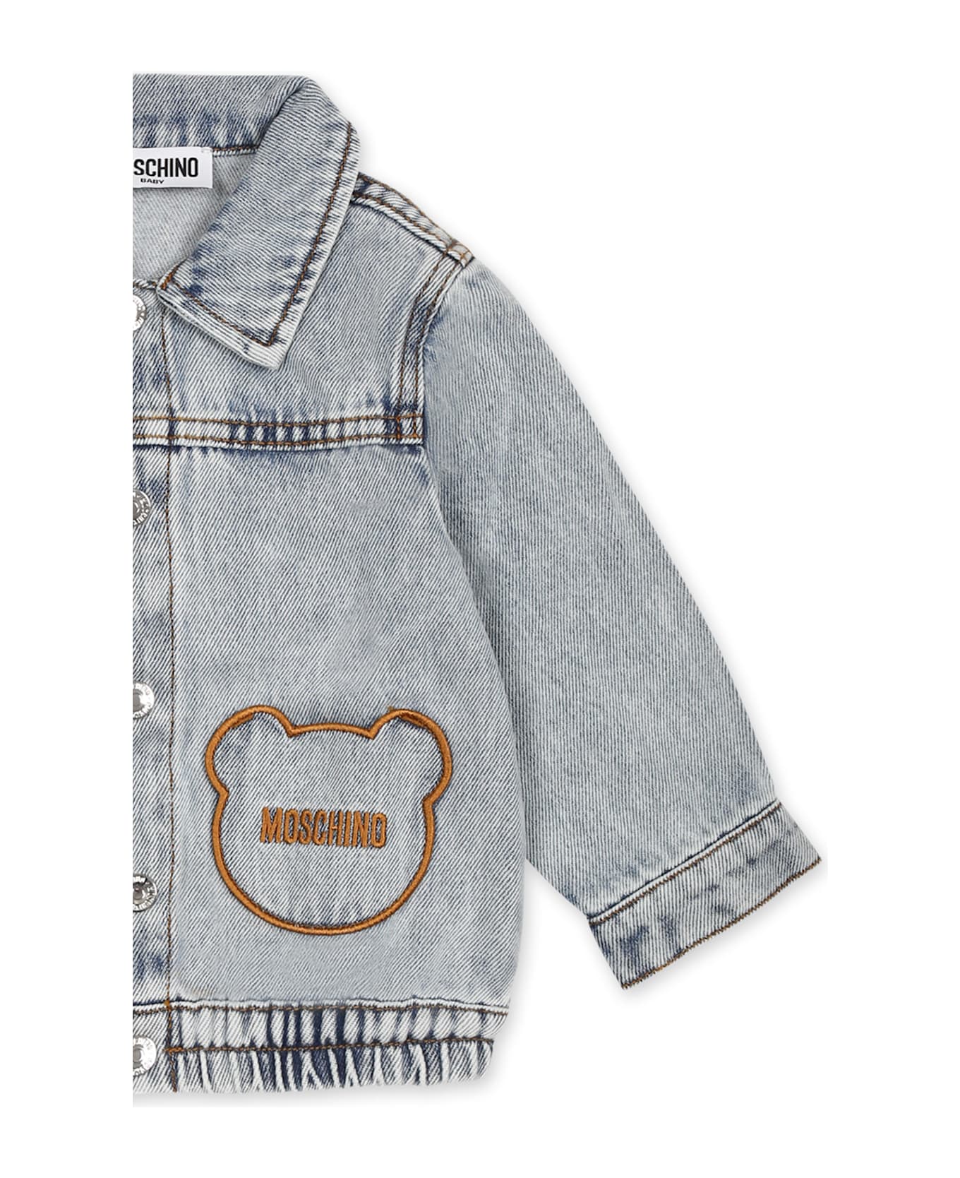 Moschino Denim Jacket For Babykids With Logo - Denim