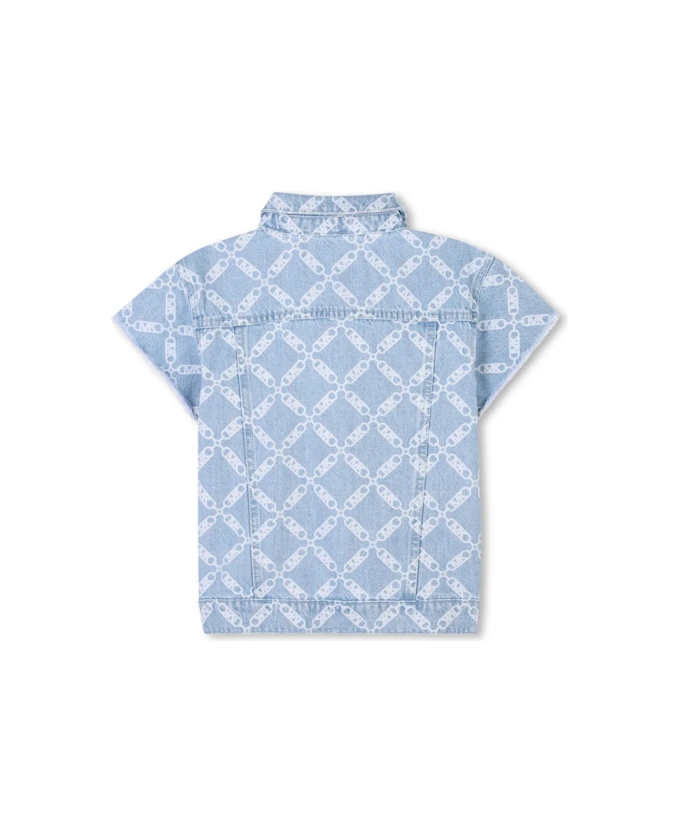 Michael Kors Giacca Denim Con Monogramma - Light blue