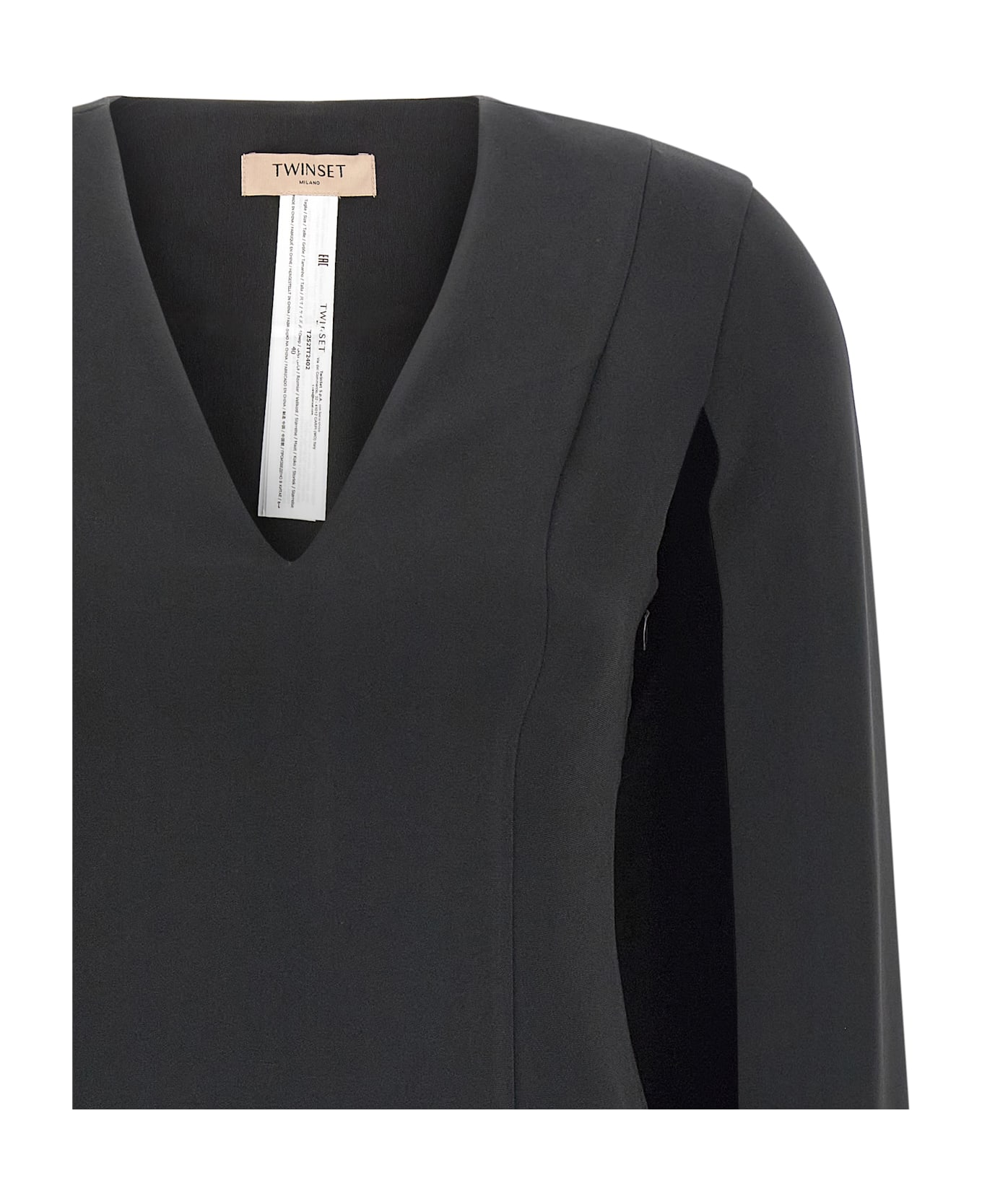 TwinSet Cape Dress - Black  