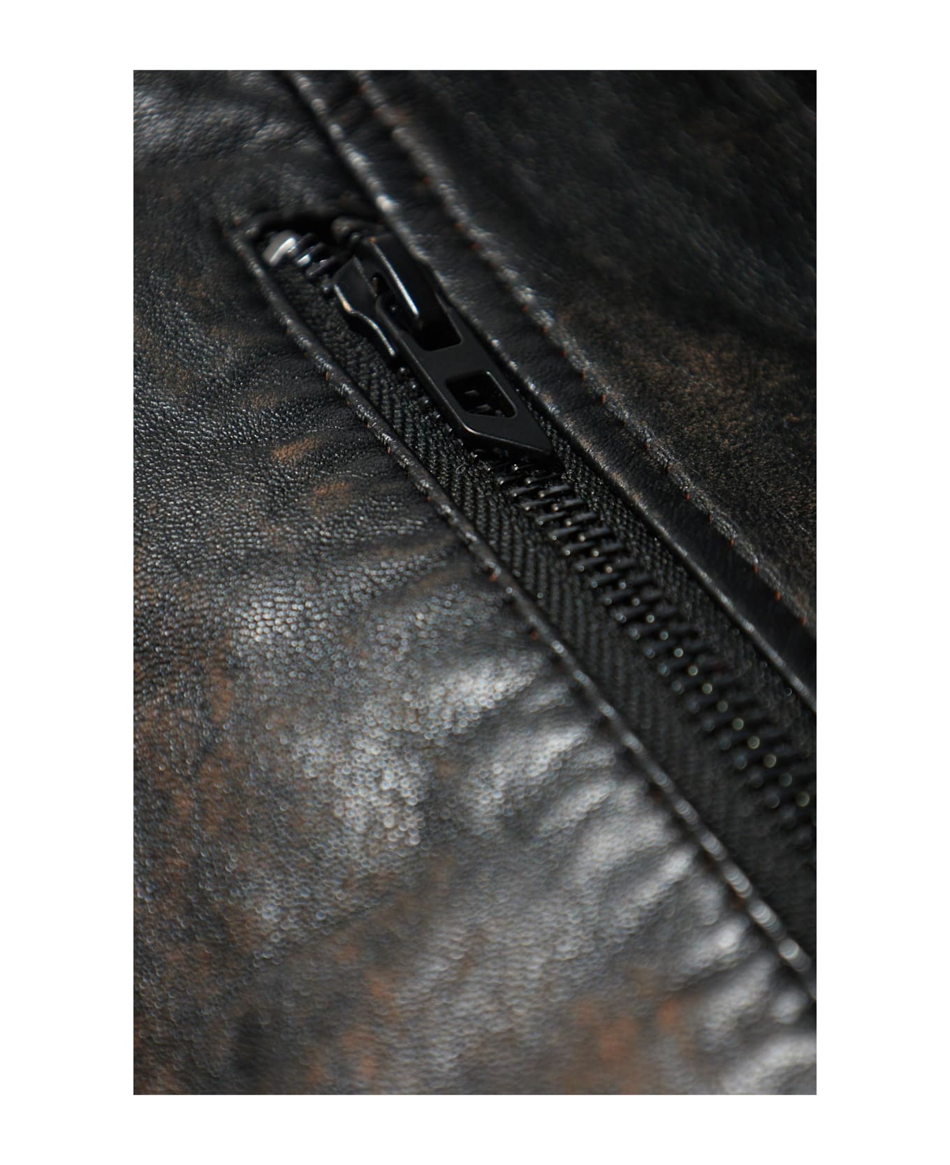 Diesel Leather Jacket ` L-egrad` - Black