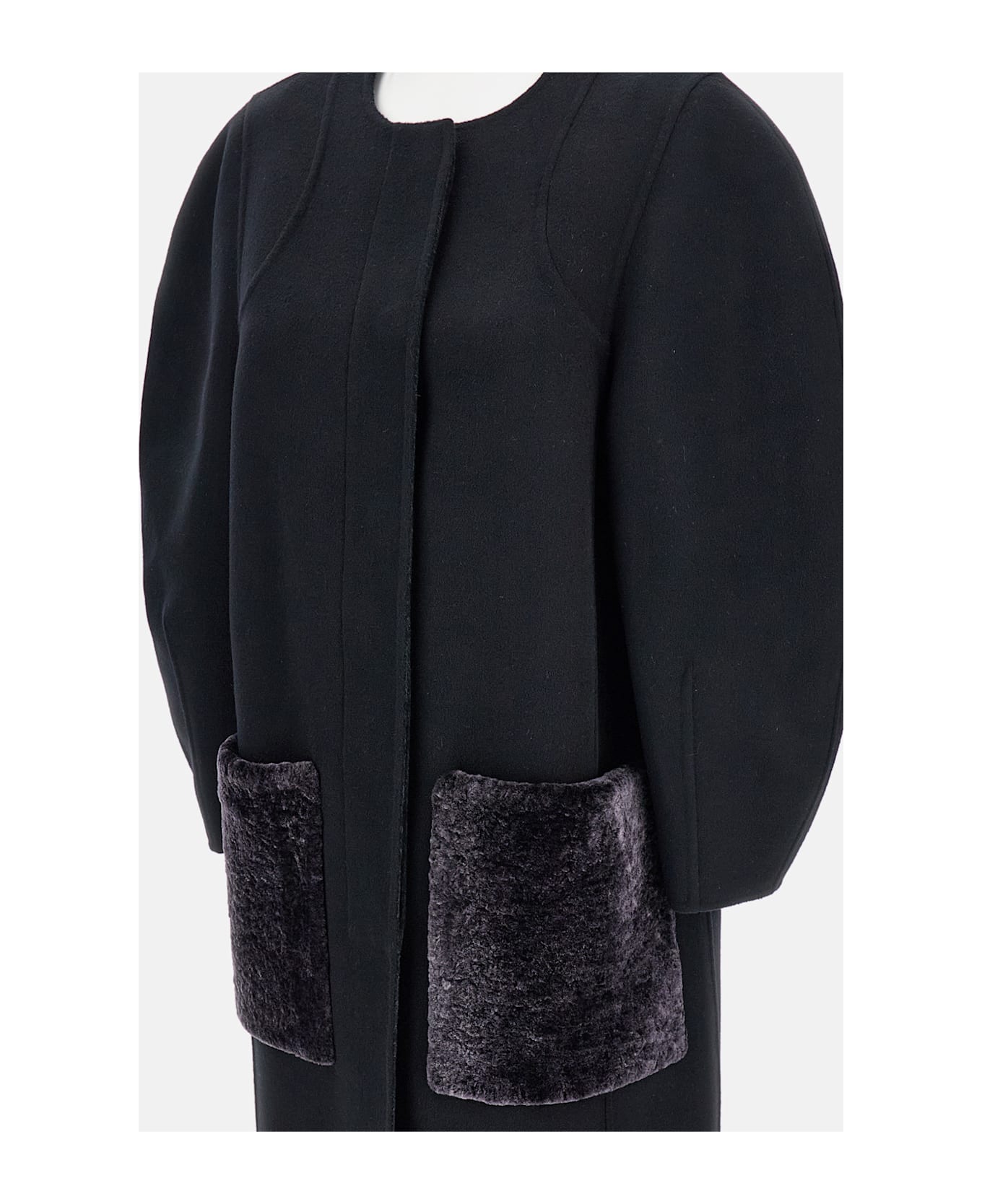 Fendi Ff Double Wool Coat - Black コート