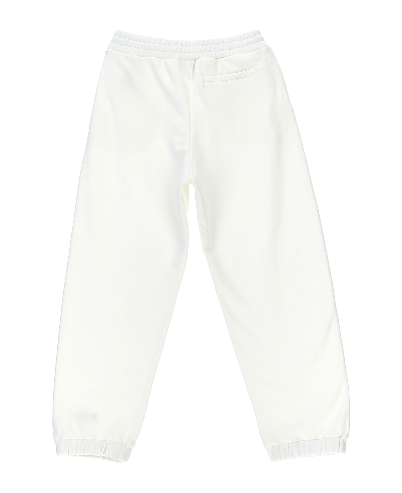 Fendi Logo Embroidery Joggers - White