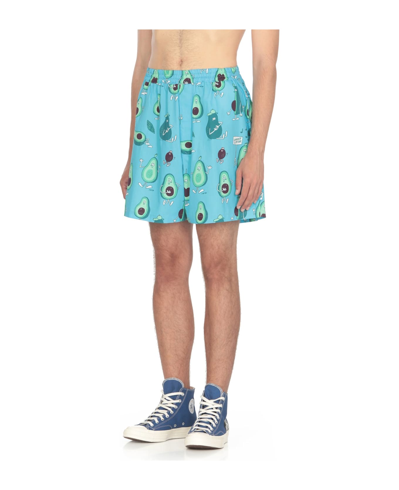 Junya Watanabe Graphic-printed Elasticated Waistband Shorts