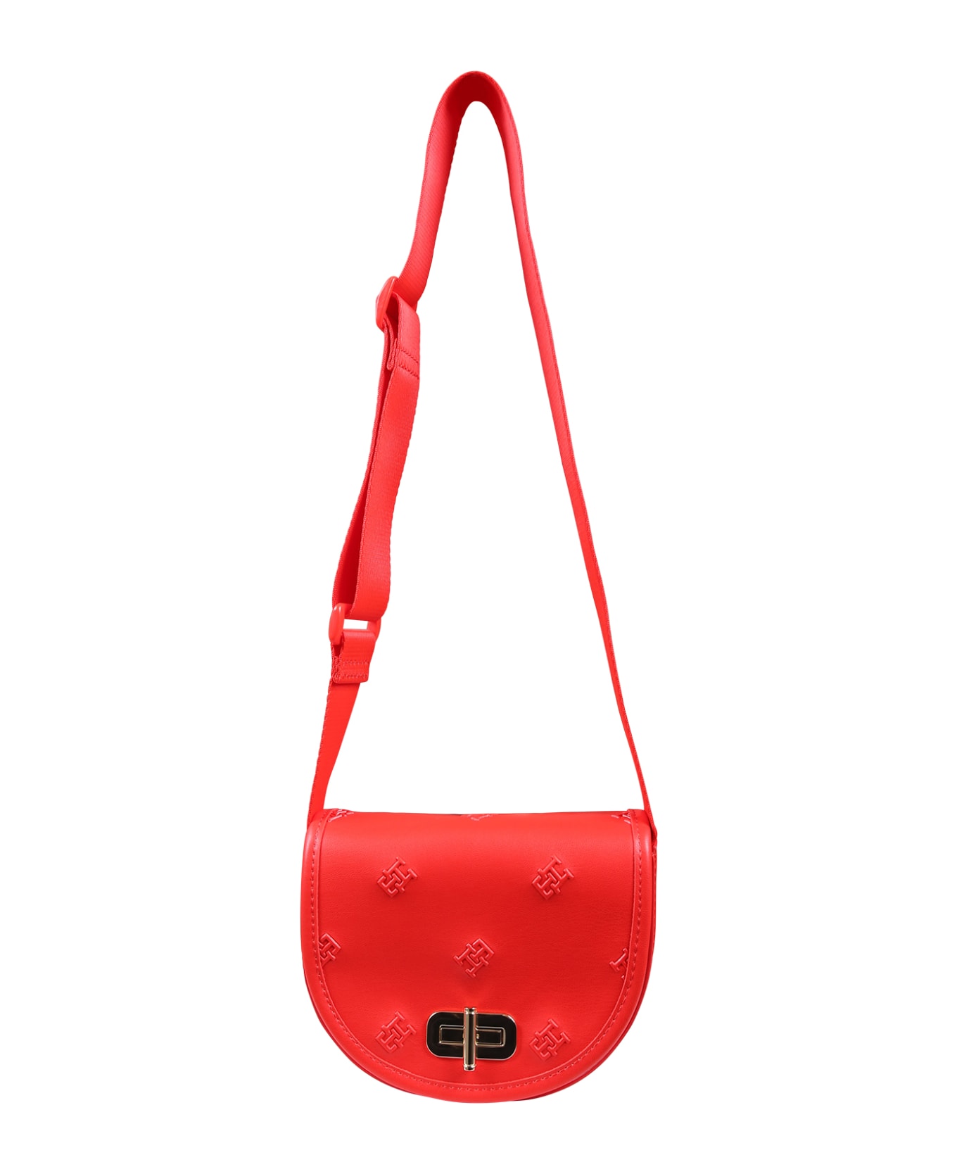 Tommy Hilfiger Red Bag For Girl With All-over Logo - Red
