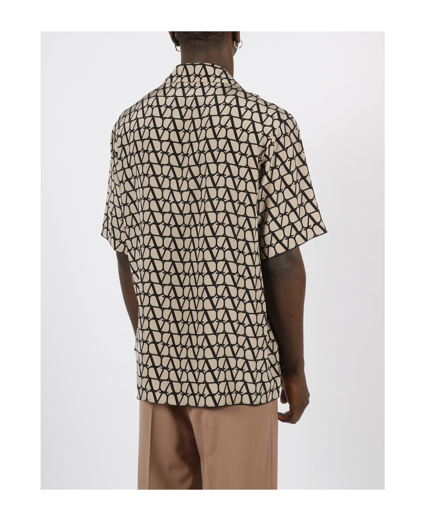 Valentino Shirt With All Over Iconographe Toile Print - Brown