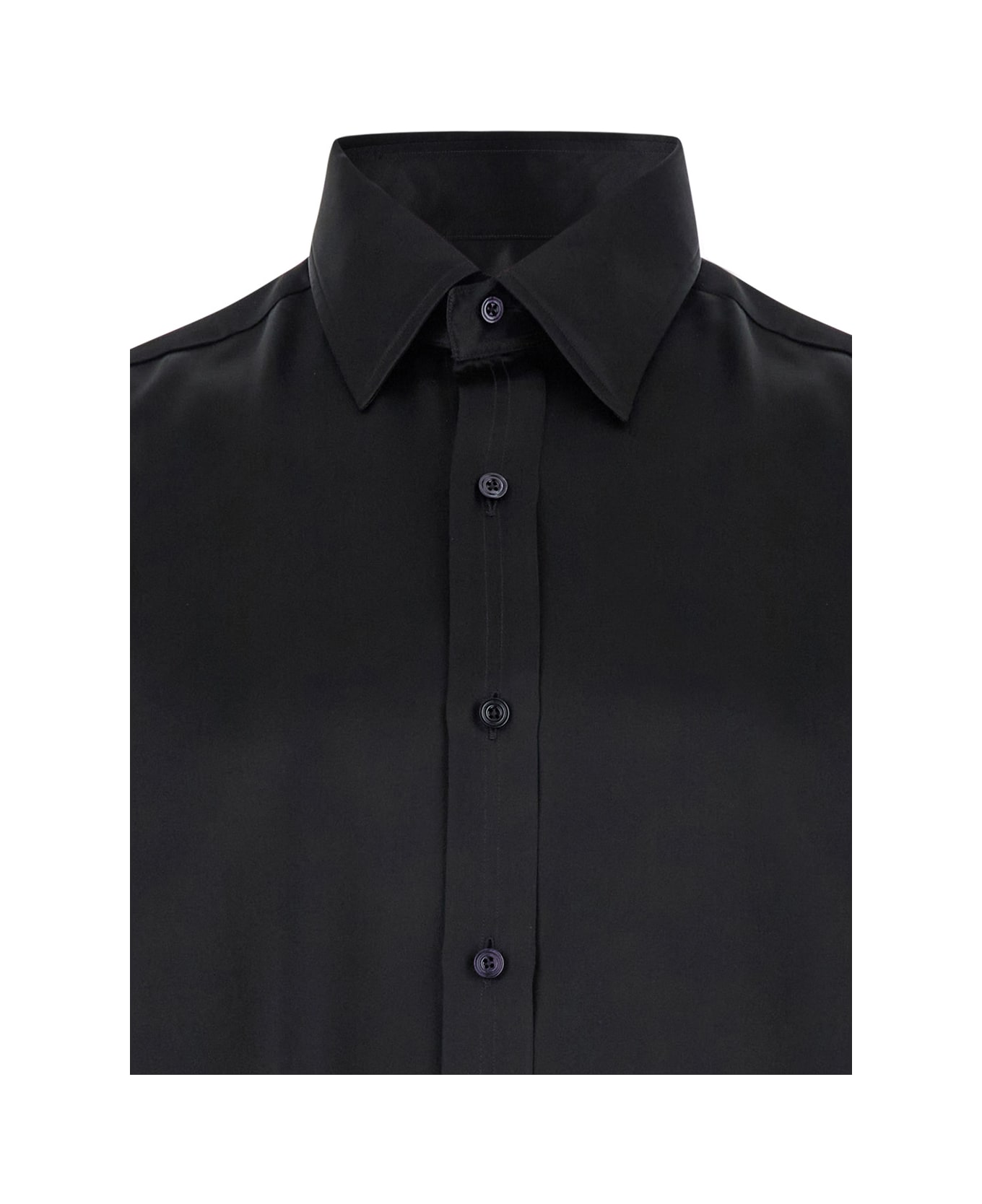 Tom Ford Charmeuse Flim Fit Shirt - Black