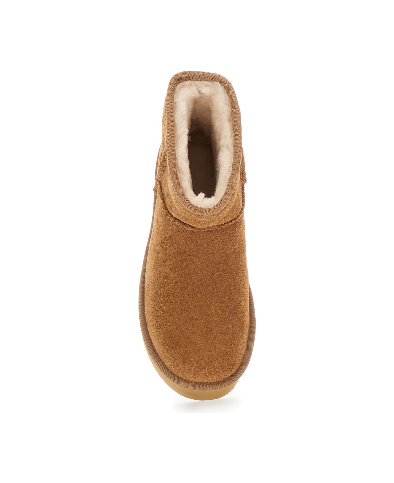 UGG 'classic Mini Platform' Beige Ankle Boots With Platform In Suede Woman - Beige