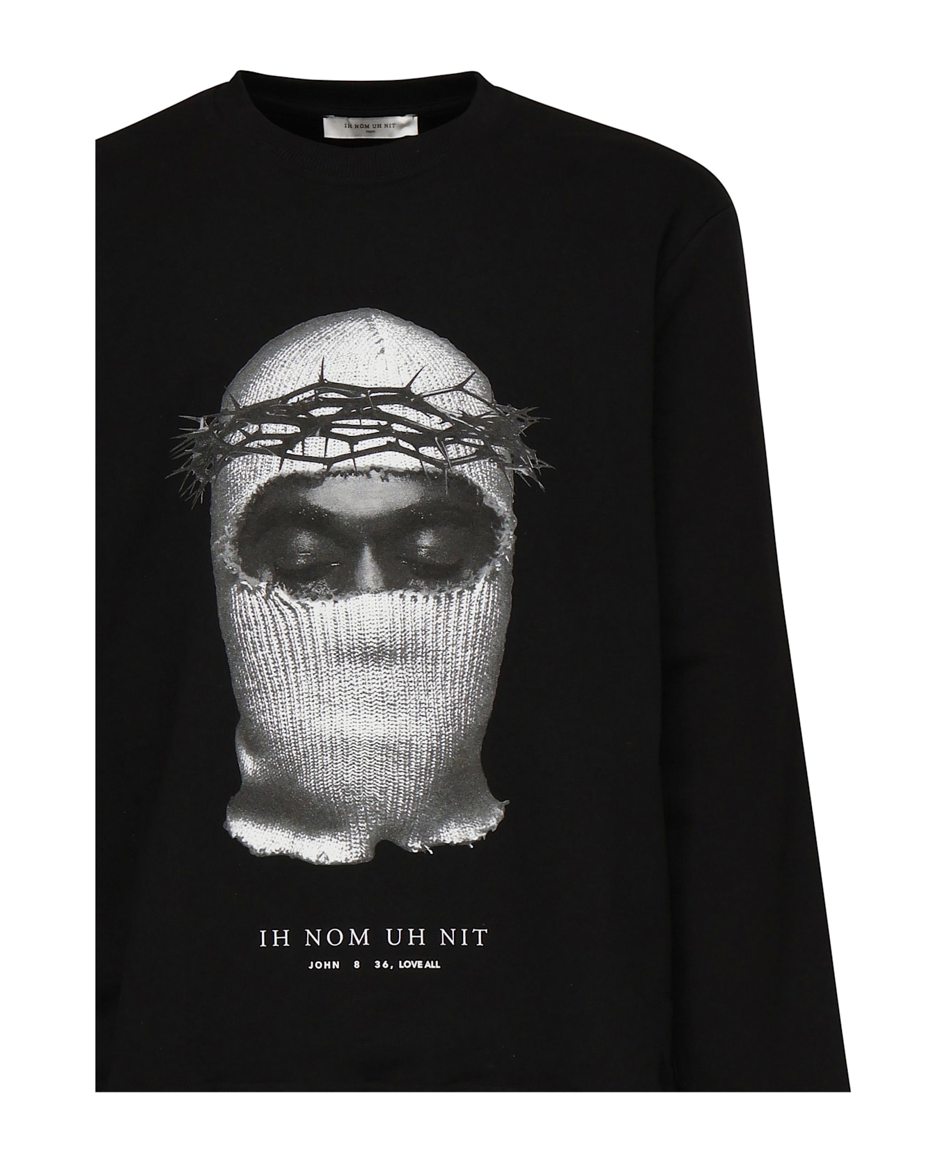 ih nom uh nit Crewneck Sweatshirt With Print - Black