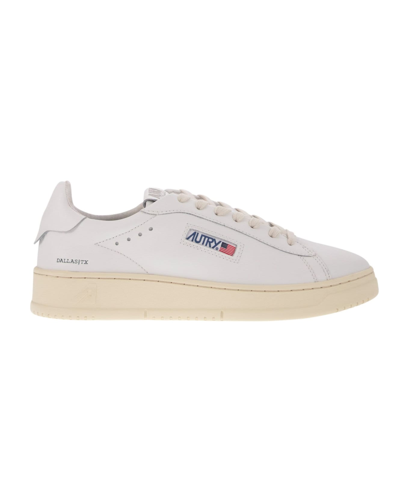 Autry Dallas Low Sneakers In White Leather - White