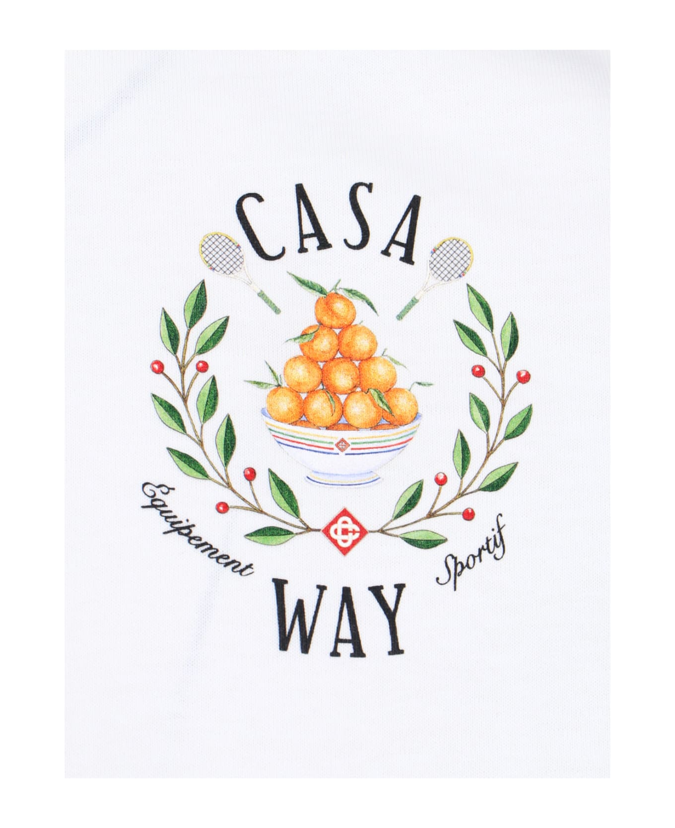 Casablanca 'casa Way' Embroidery T-shirt - White