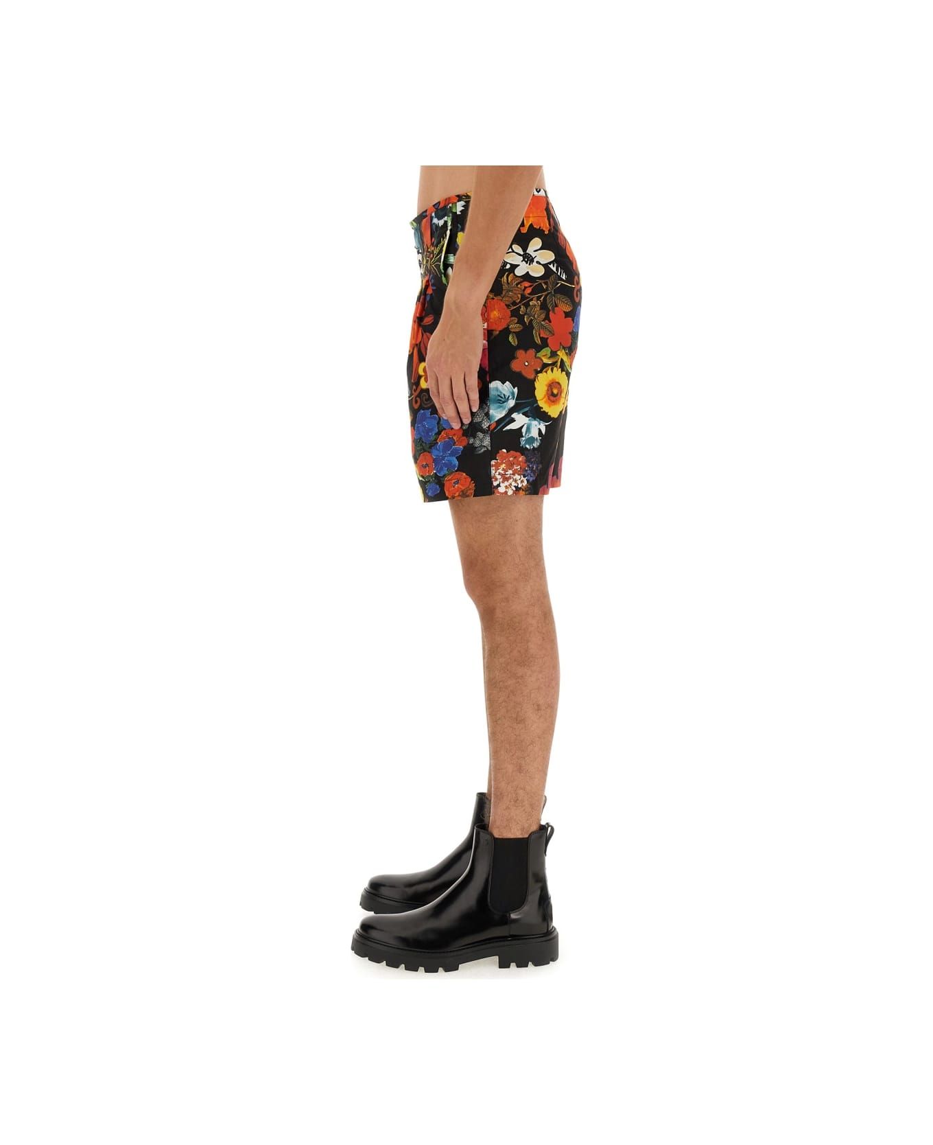 Moschino Bermuda With Floral Pattern - MULTICOLOUR