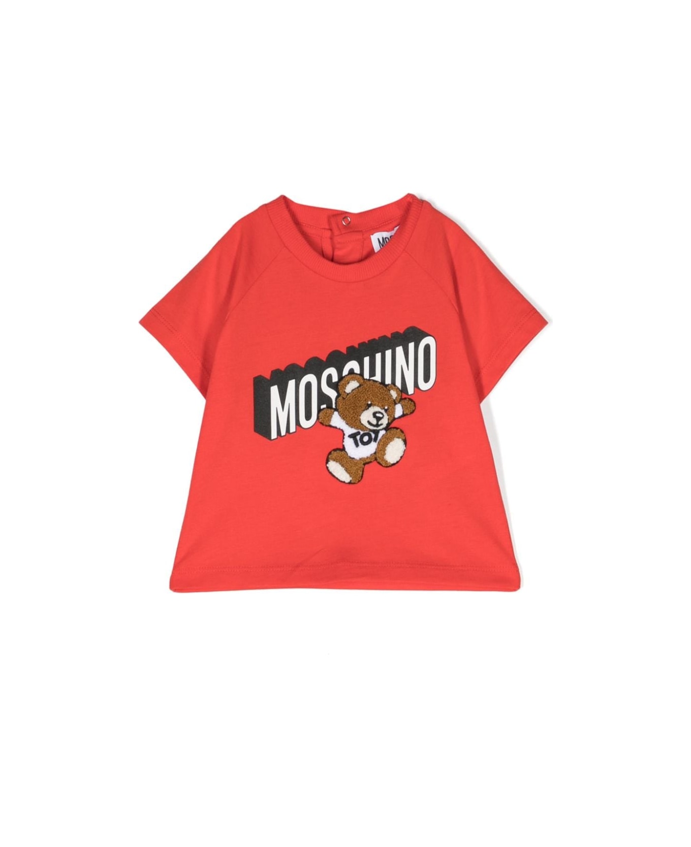 Moschino T-shirt Con Logo - Red Tシャツ＆ポロシャツ