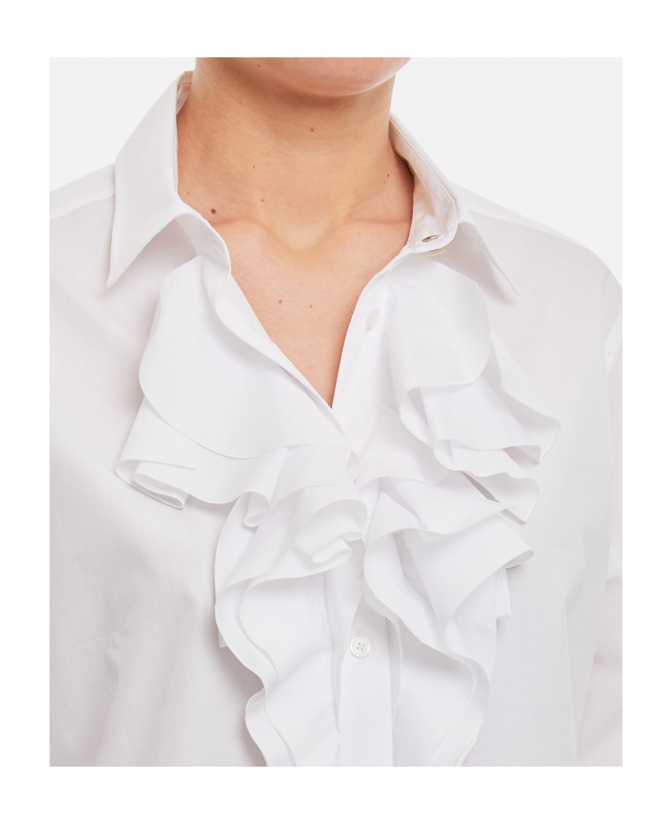 Ralph Lauren Keara Long Sleeves Cotton Shirt - White