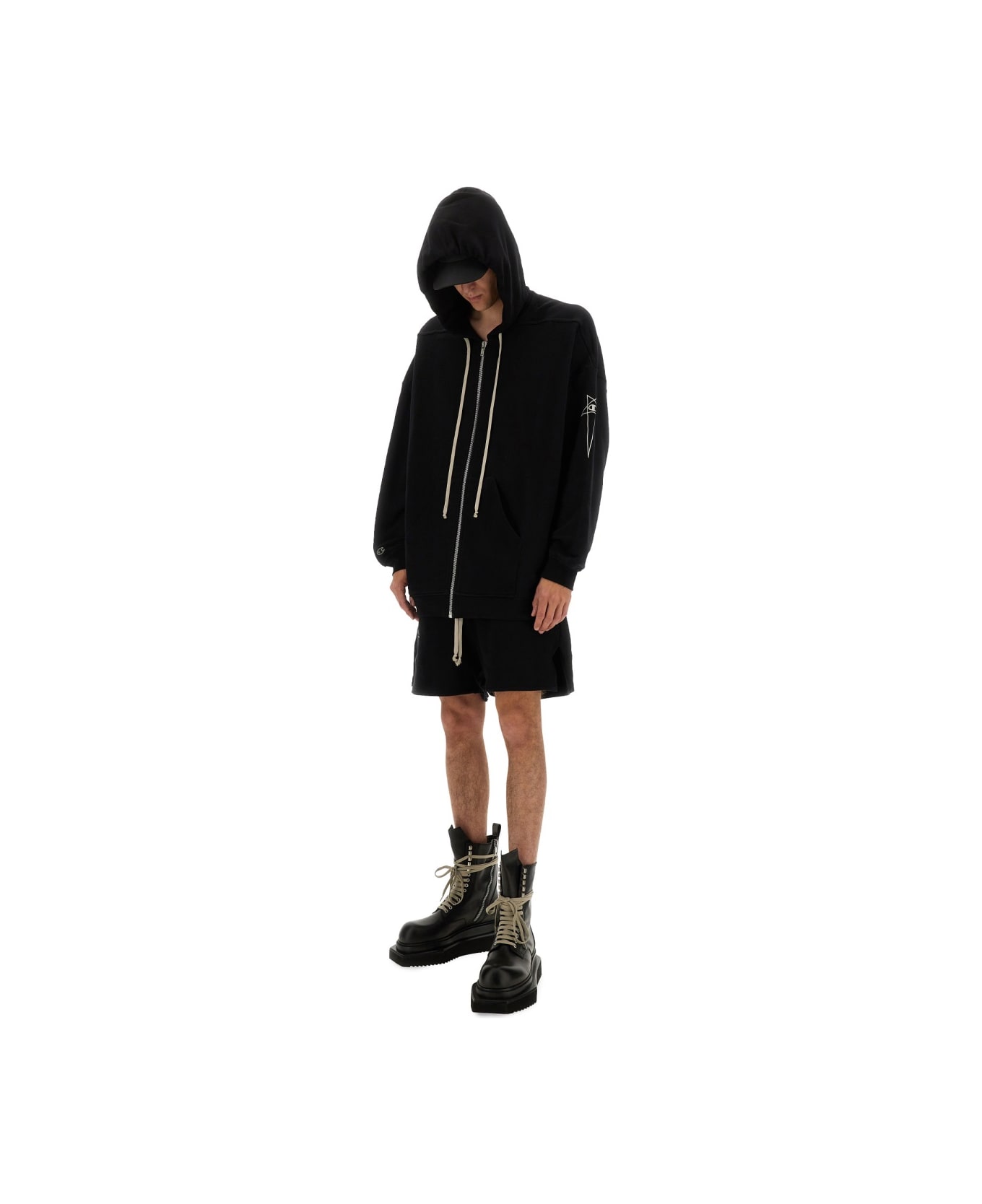 Rick Owens x Champion Cotton Shorts - BLACK
