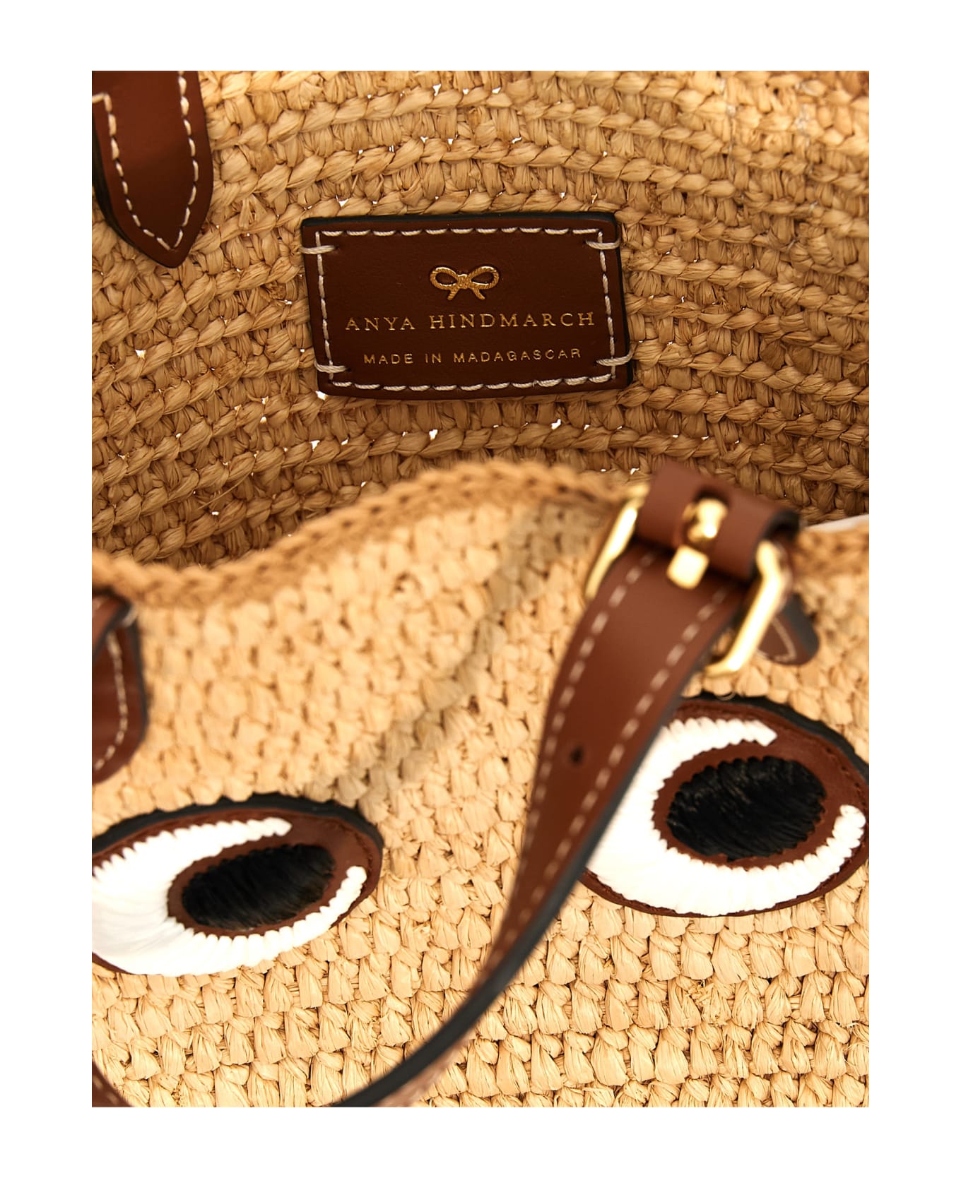 Anya Hindmarch 'mini Eyes N/s' Shopping Bag - Beige トートバッグ
