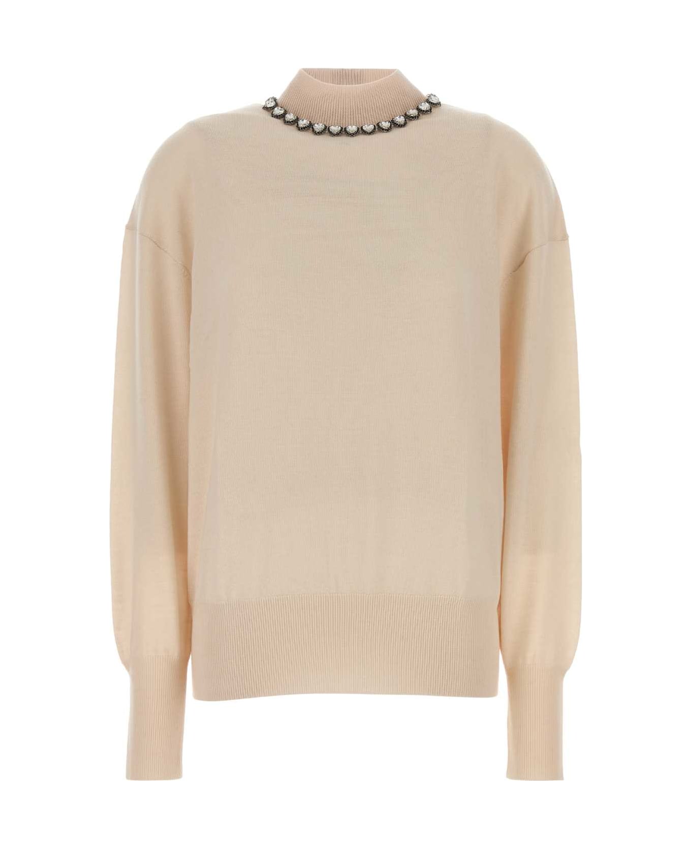Zimmermann Skin Pink Wool Hypnotic Sweater - CHALK