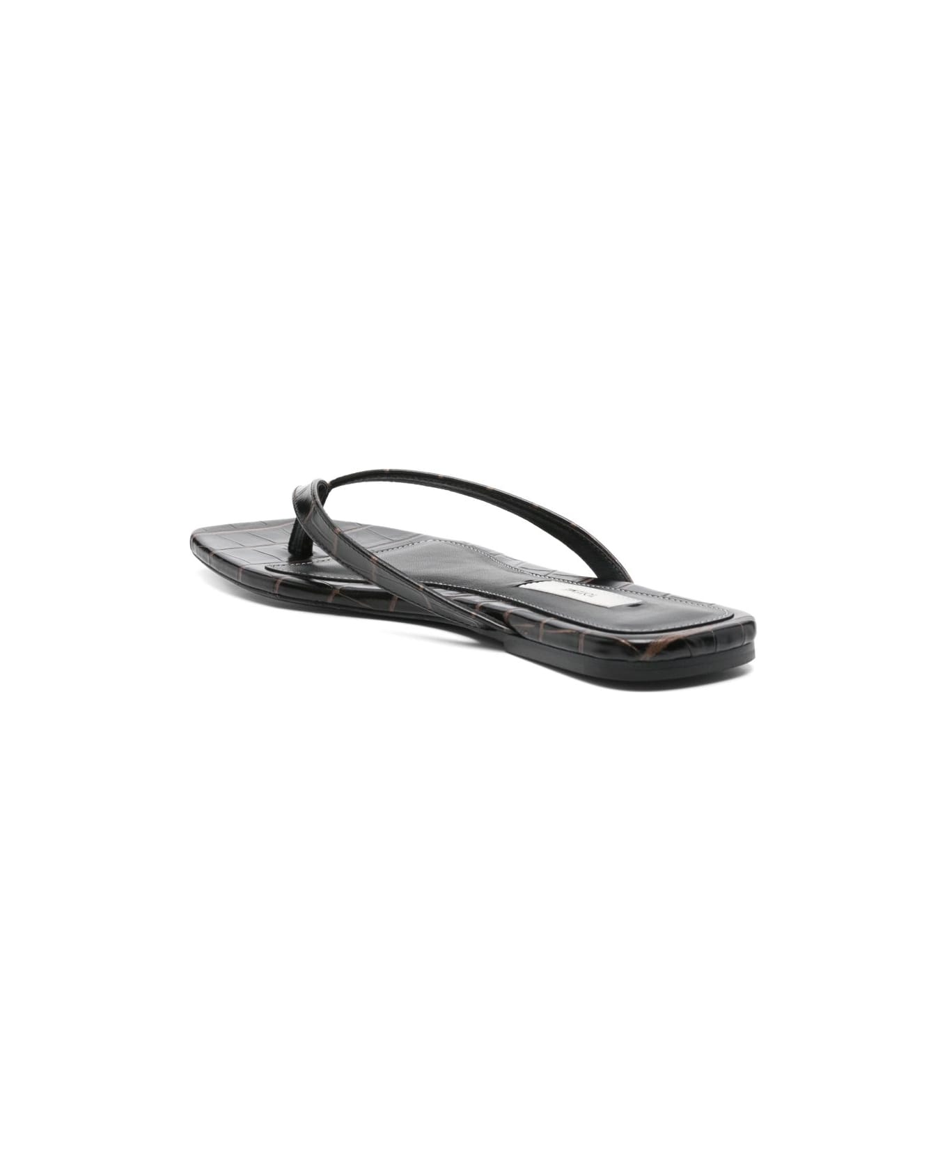 Totême Leather Thong Sandals - Brown