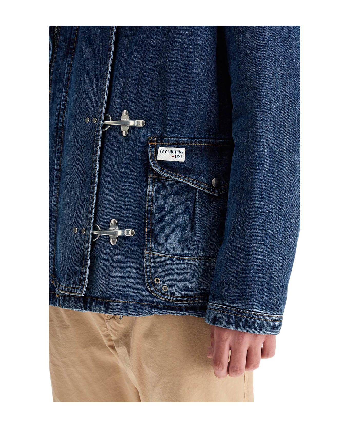 Fay Denim Jacket With 4 Hooks - U801