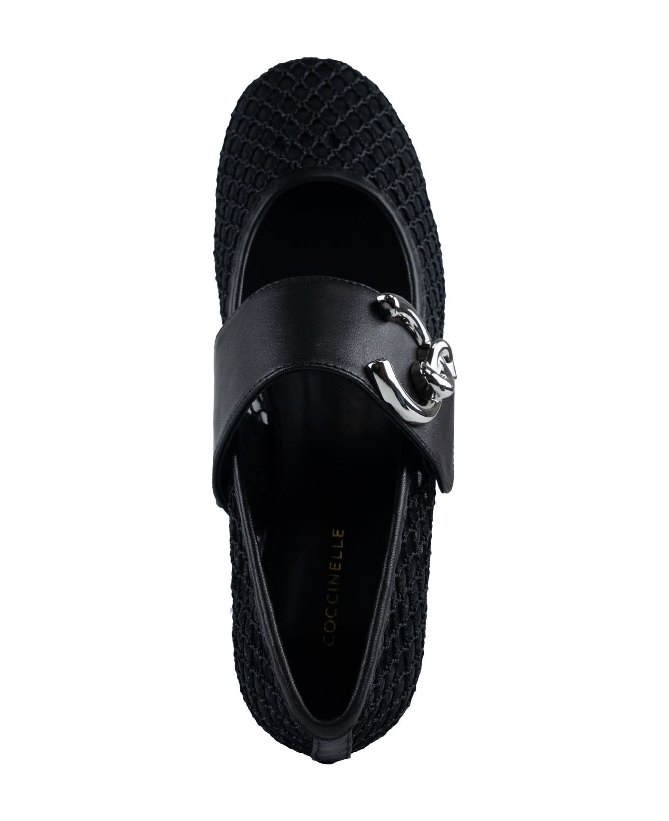 Coccinelle C-me Mesh Ballerina Shoes - Noir/noir