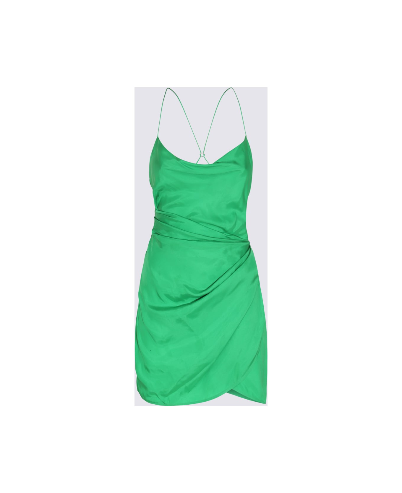 GAUGE81 Green Silk Mini Dress - JUNGLE