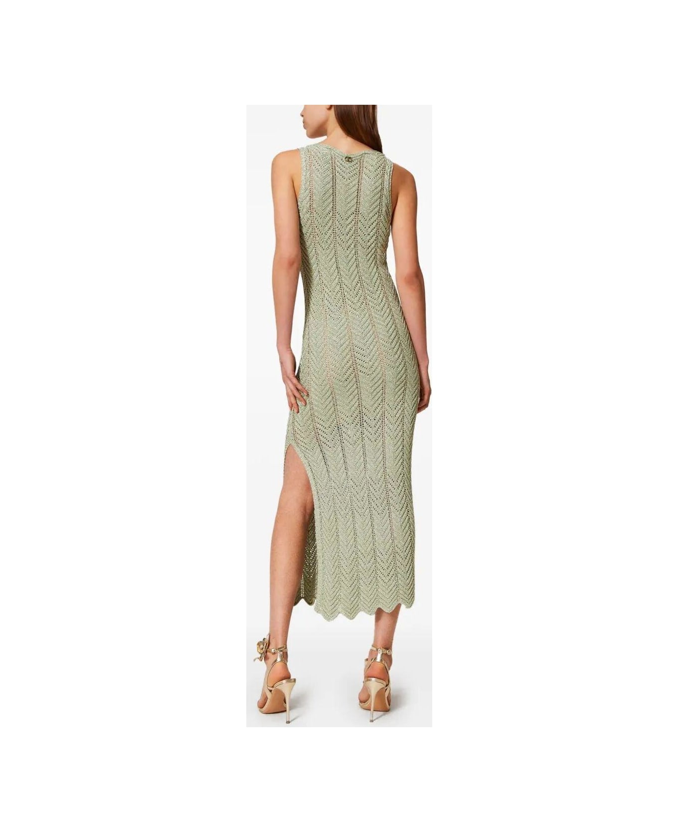 TwinSet Chevron Knit Maxi Dress TwinSet