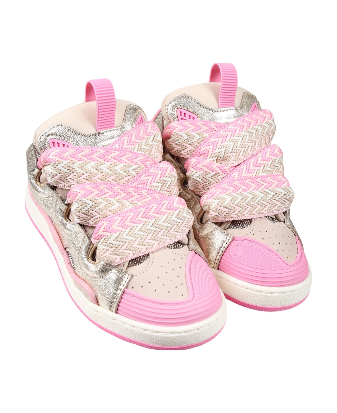 Lanvin Pink Sneakers For Girl - Rosa