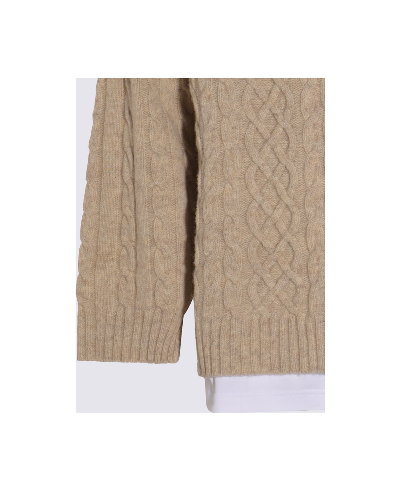 Moschino Beige Wool Knitwear - White