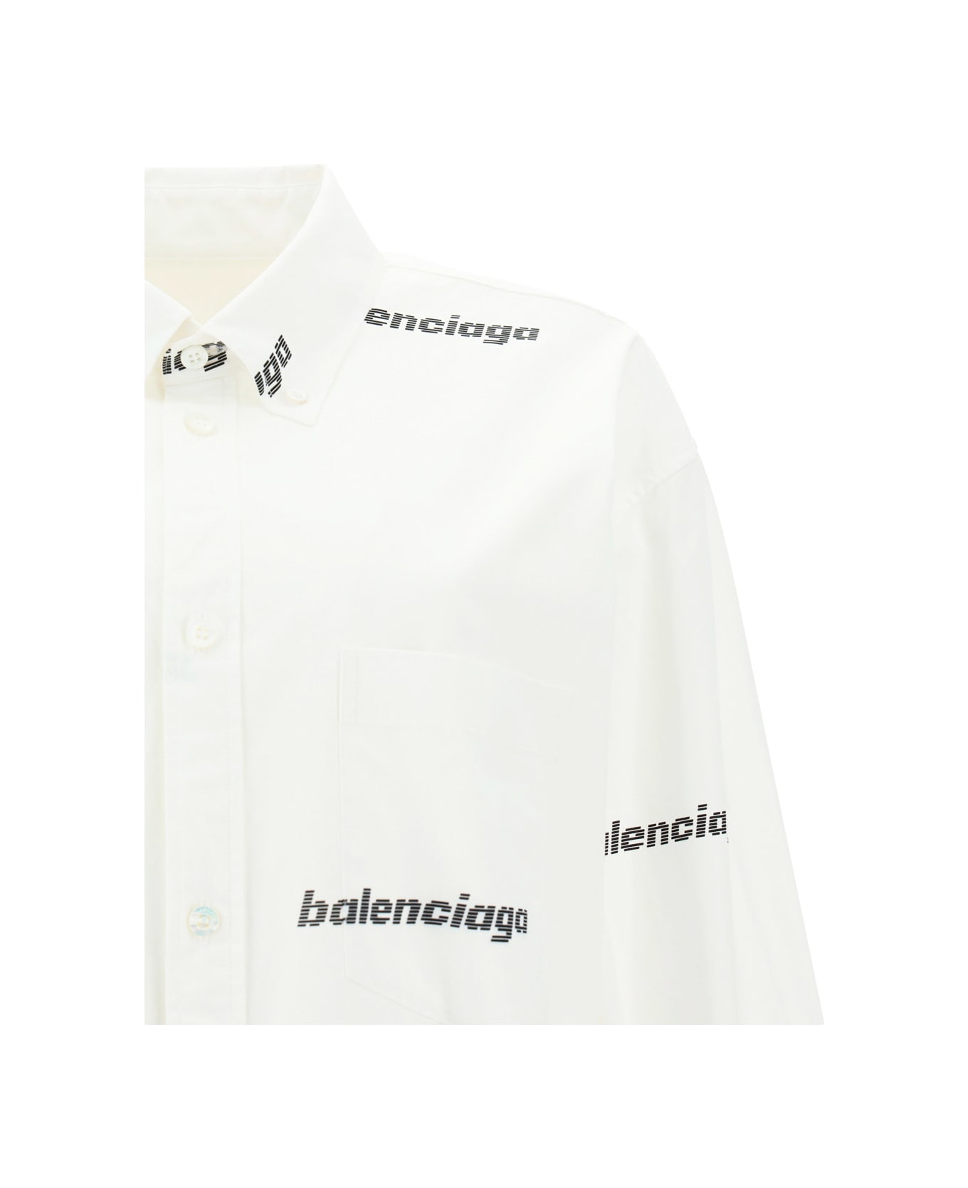 Balenciaga Cotton Shirt - White/black シャツ