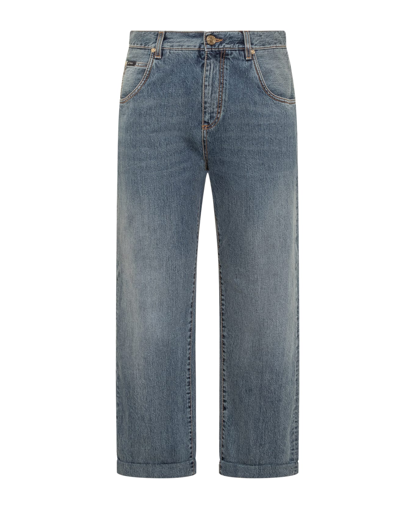 Etro Jeans With Pegaso - BLU