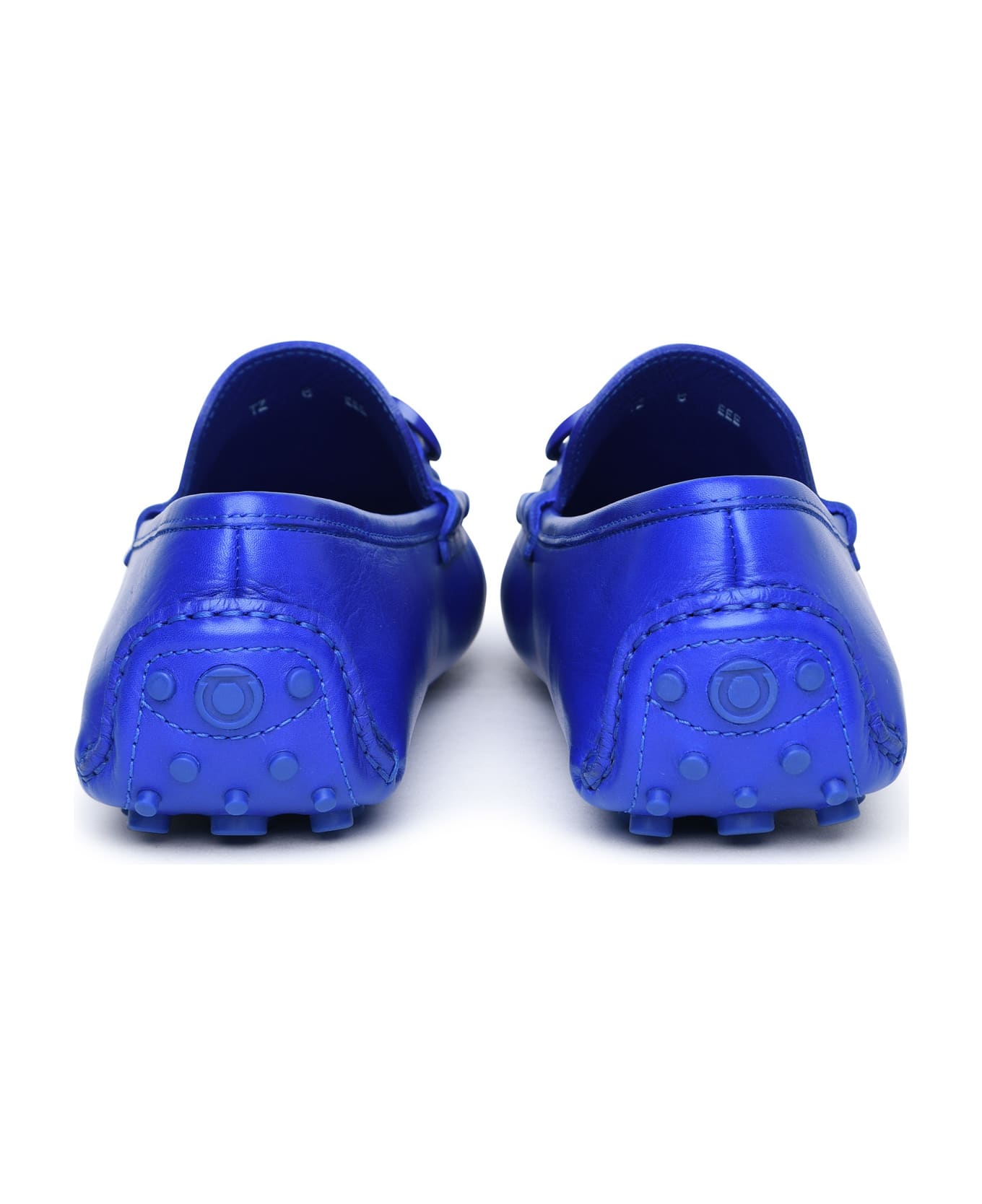 Ferragamo 'grazioso' Blue Leather Loafers - Blue