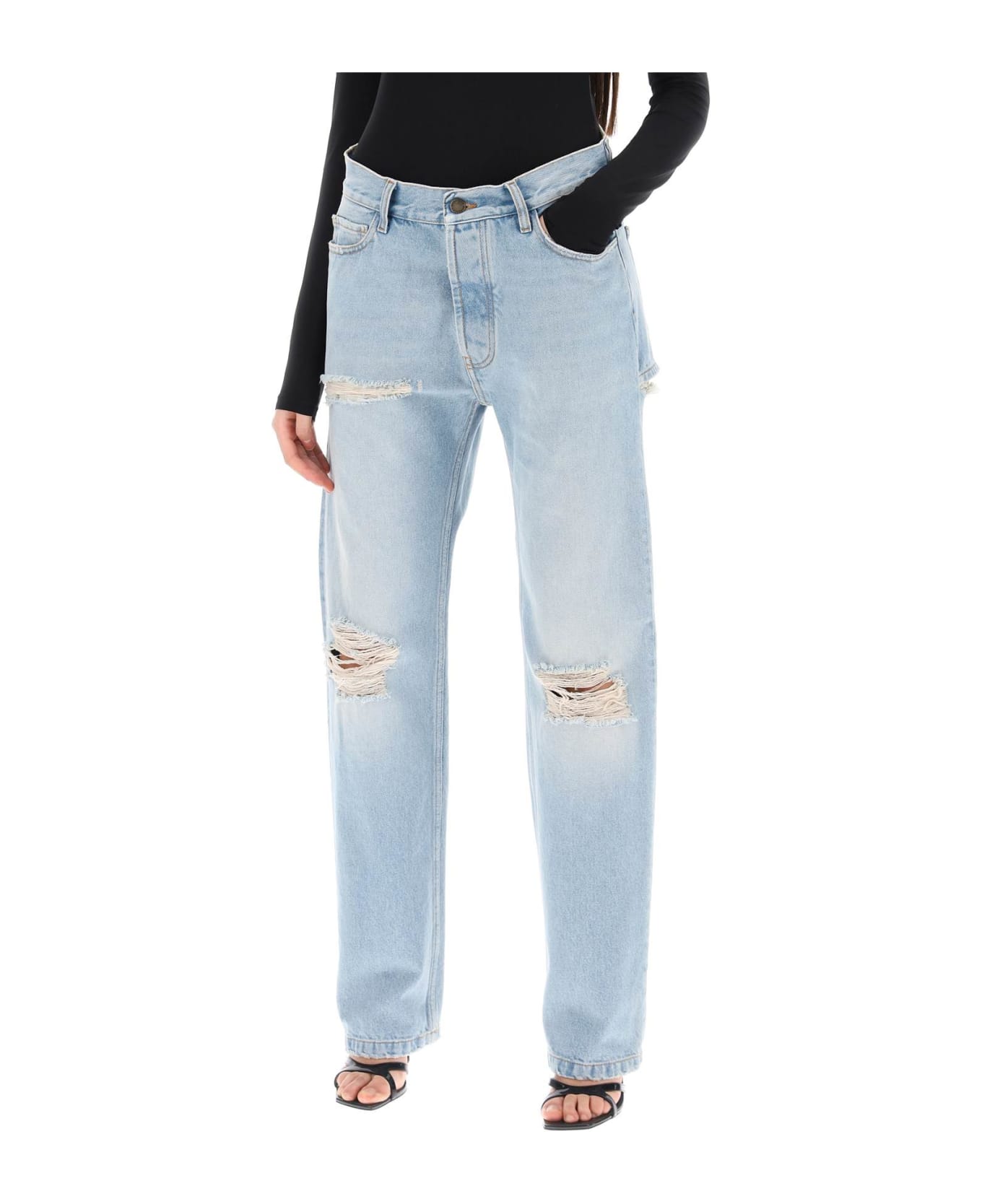 DARKPARK Naomi Jeans With Rips And Cut Outs - LIGHT WASH RIPPED (Light blue)