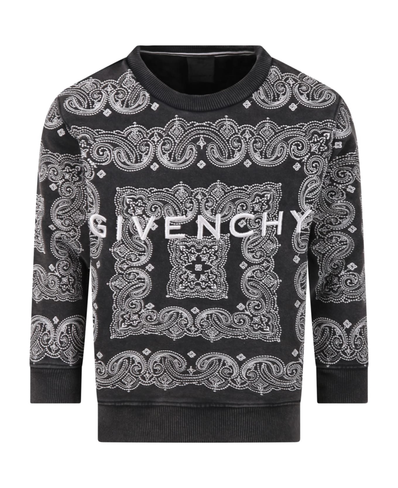 Givenchy Black Sweatshirt For Boy With Logo - Black ニットウェア＆スウェットシャツ