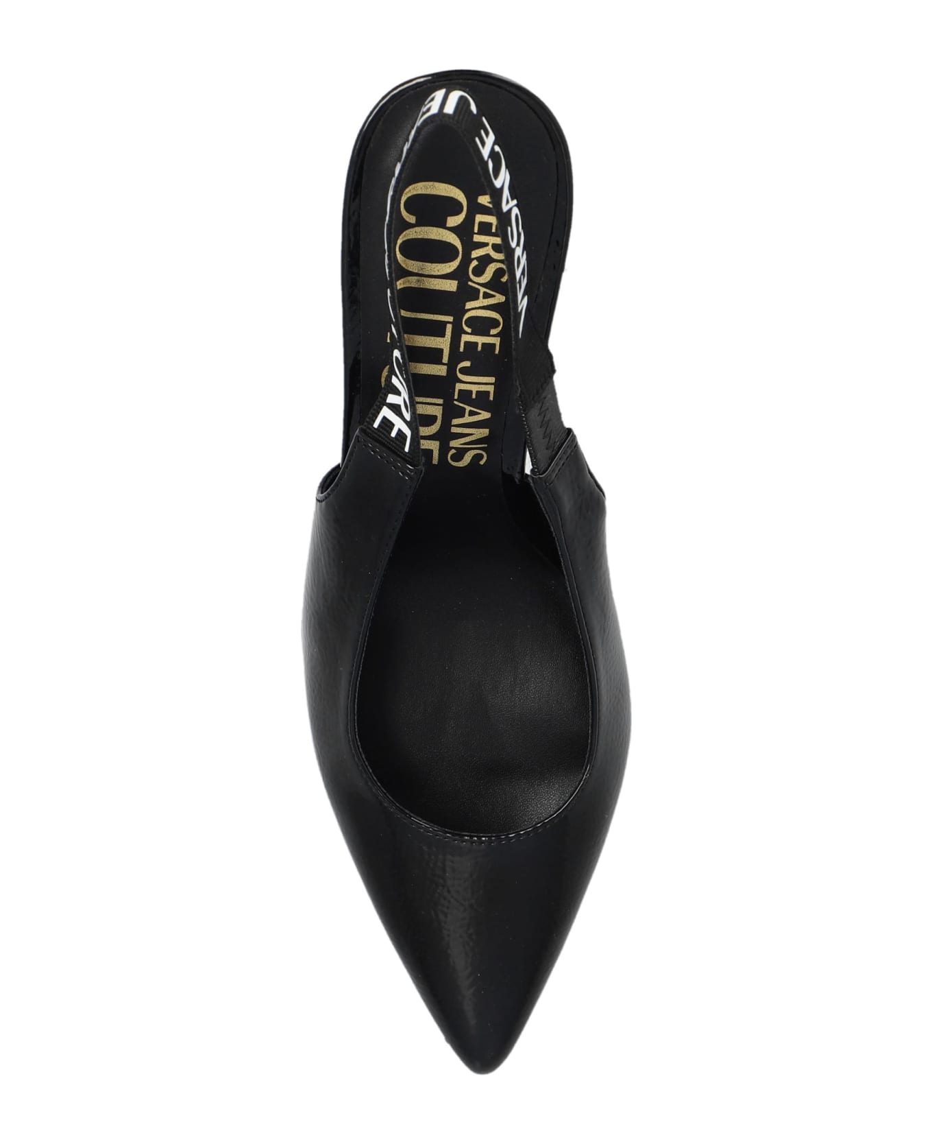 Versace Jeans Couture Pumps With Logo - Black