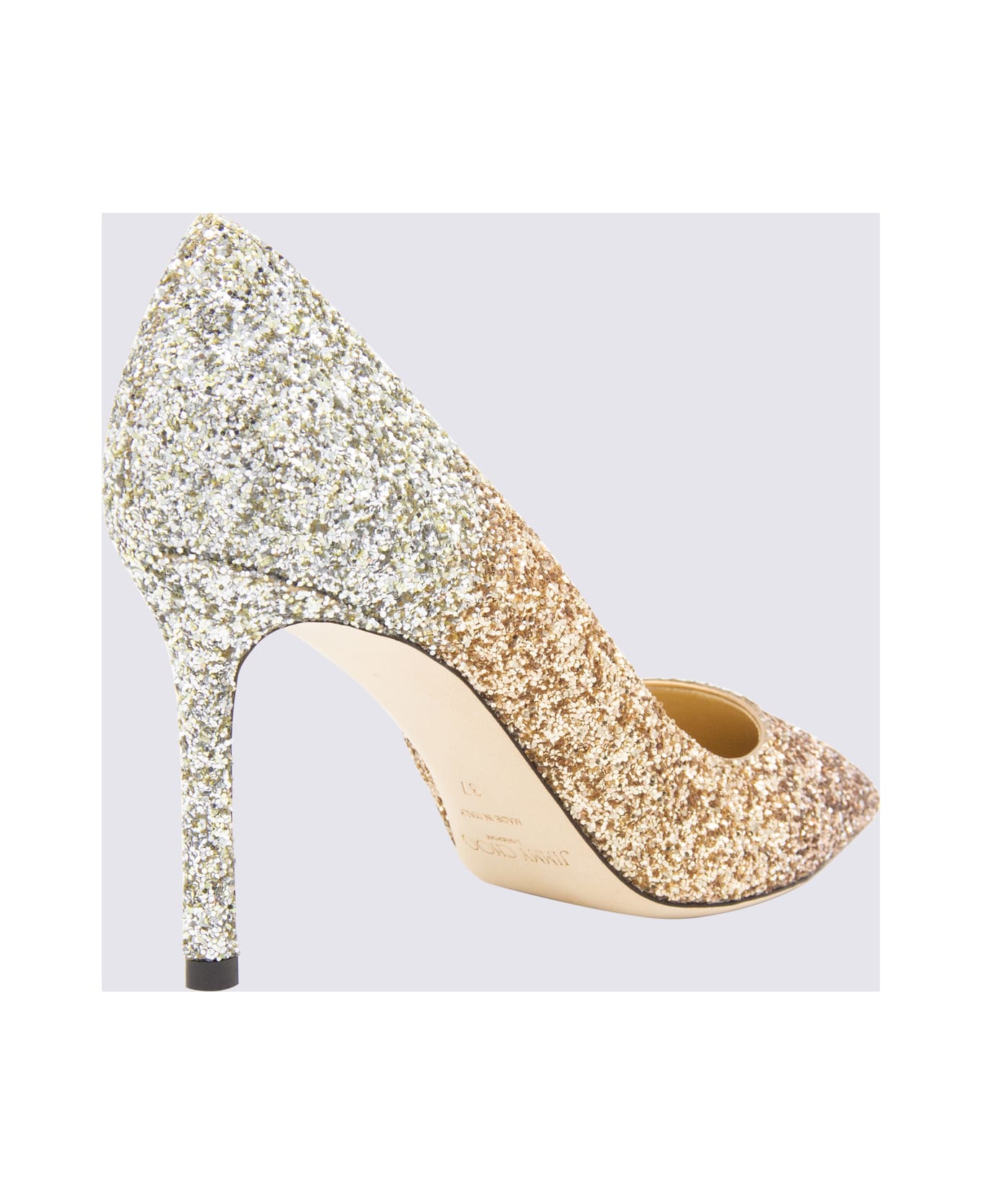 Jimmy Choo Gold Tone Pumps - GOLD/GOLD/SILVER