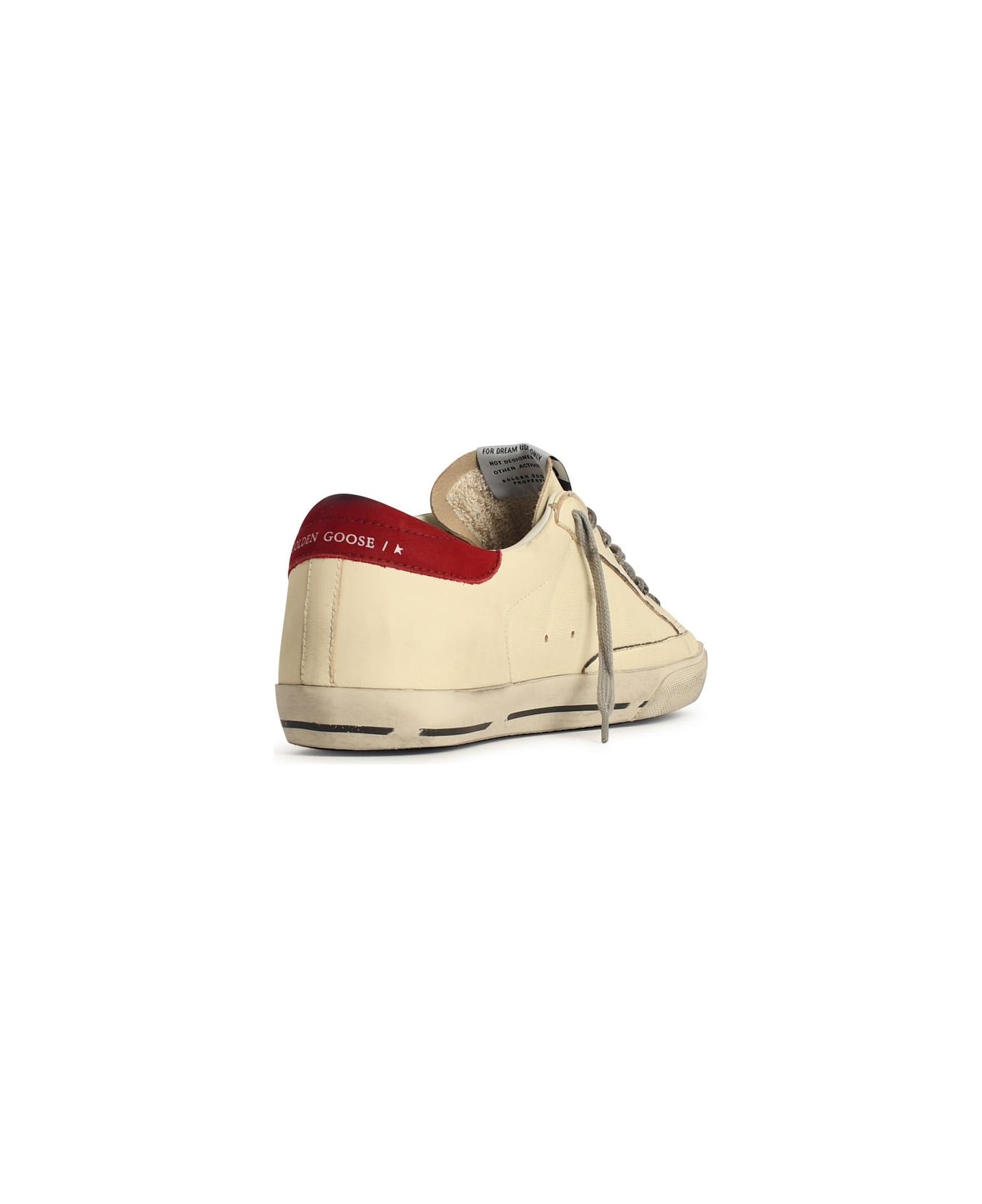 Golden Goose White Leather Snekaer - White