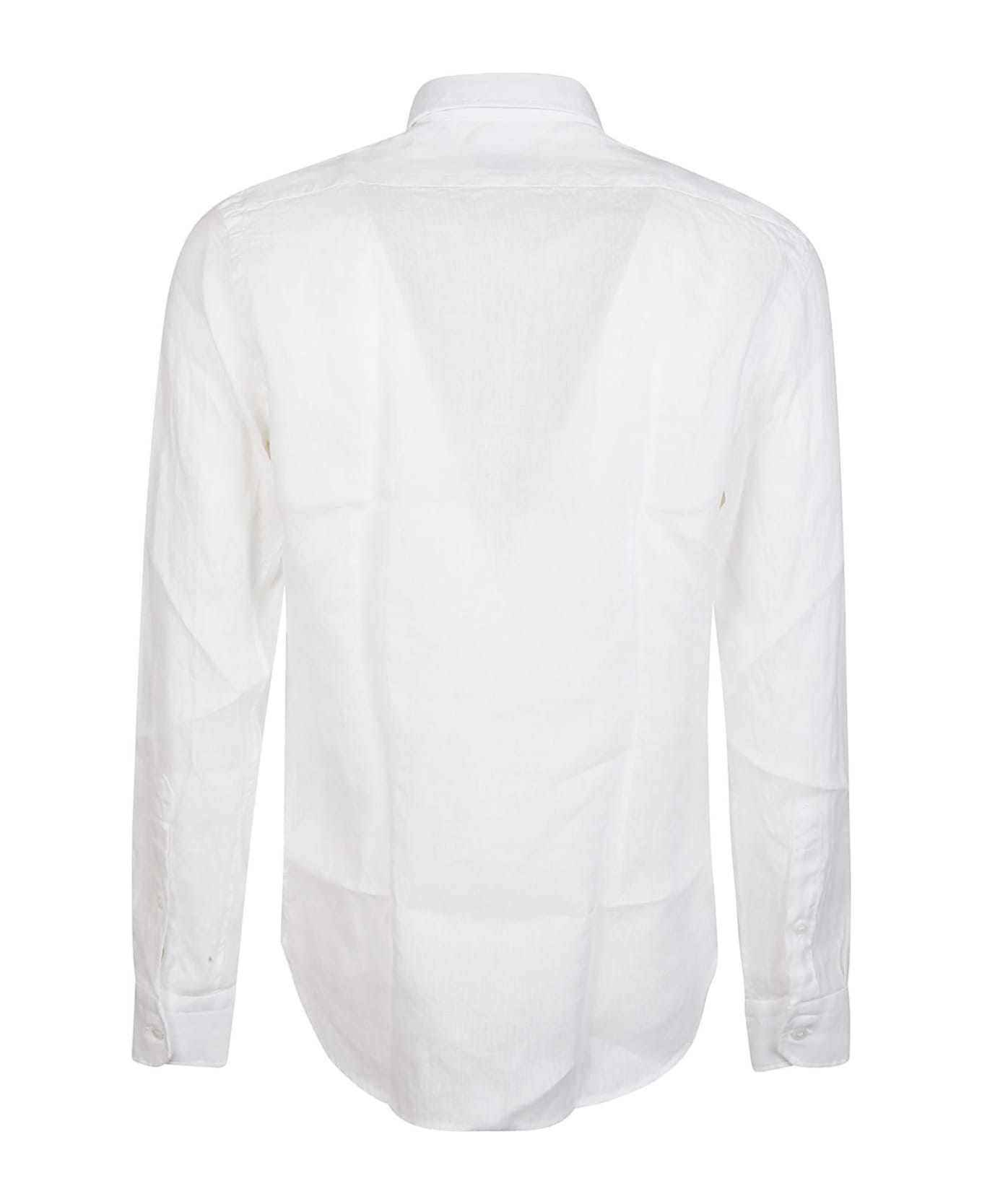 Orian Long Sleeve Slim Shirt - Bianco
