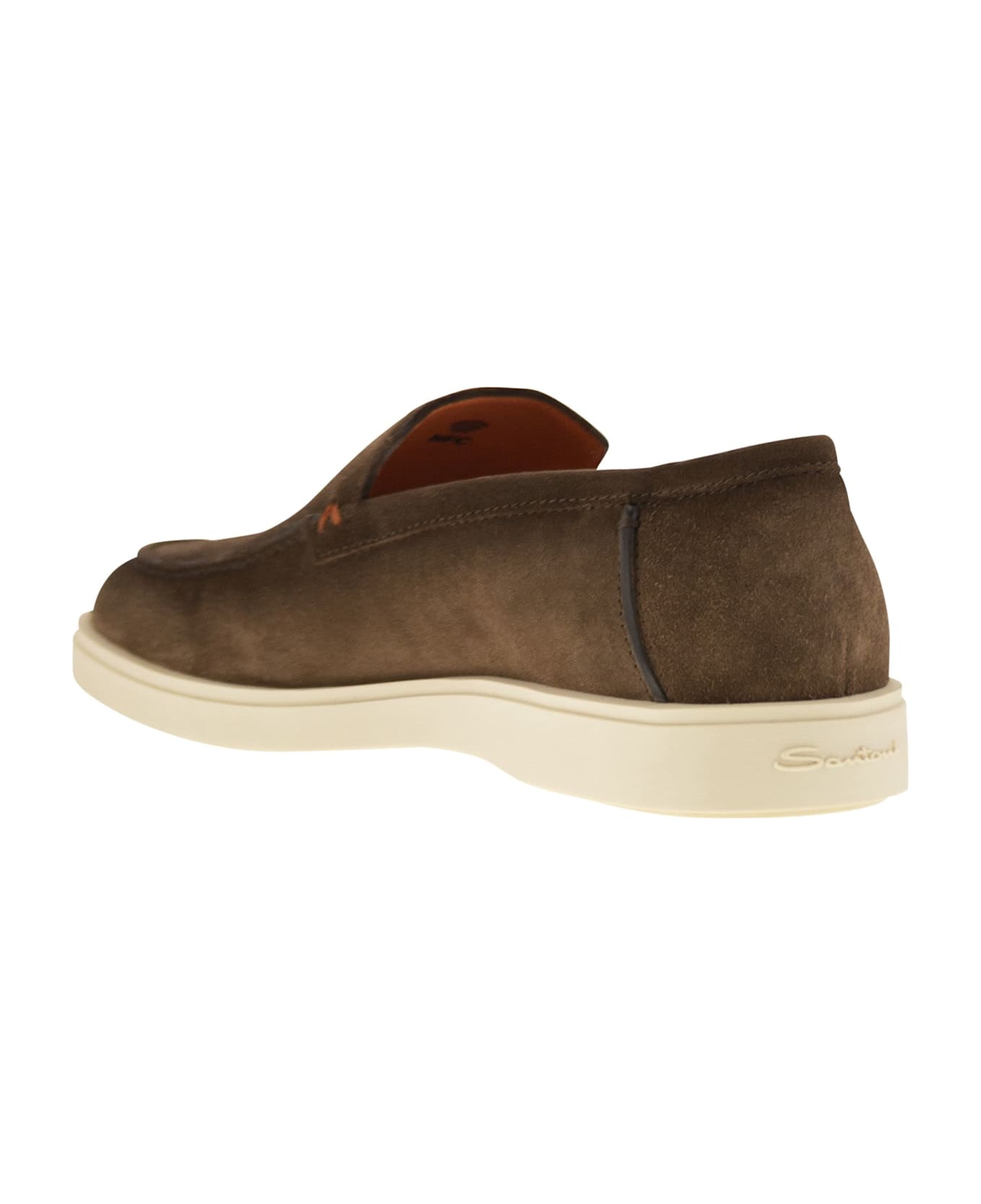 Santoni Suede Moccasin - Brown