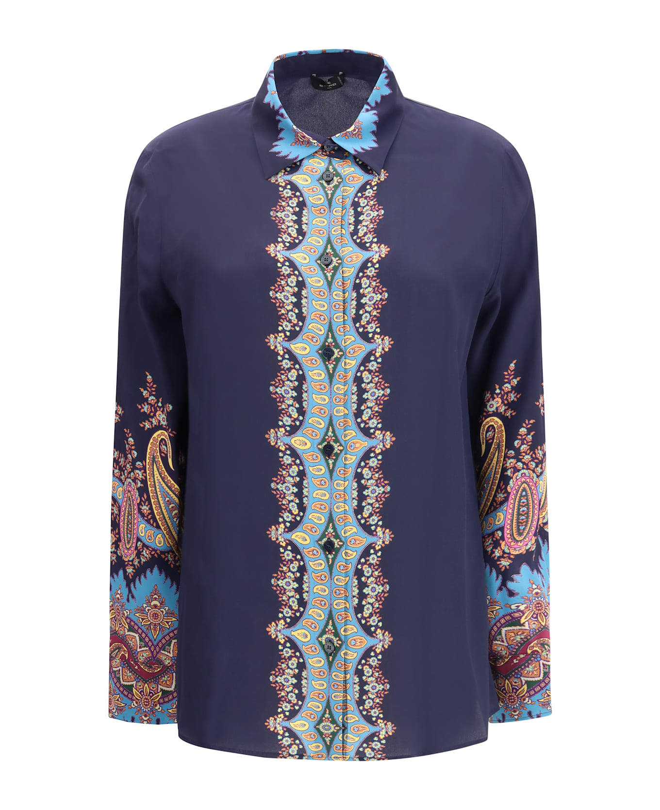 Etro Silk Shirt Paisley Print - MULTICOLOUR