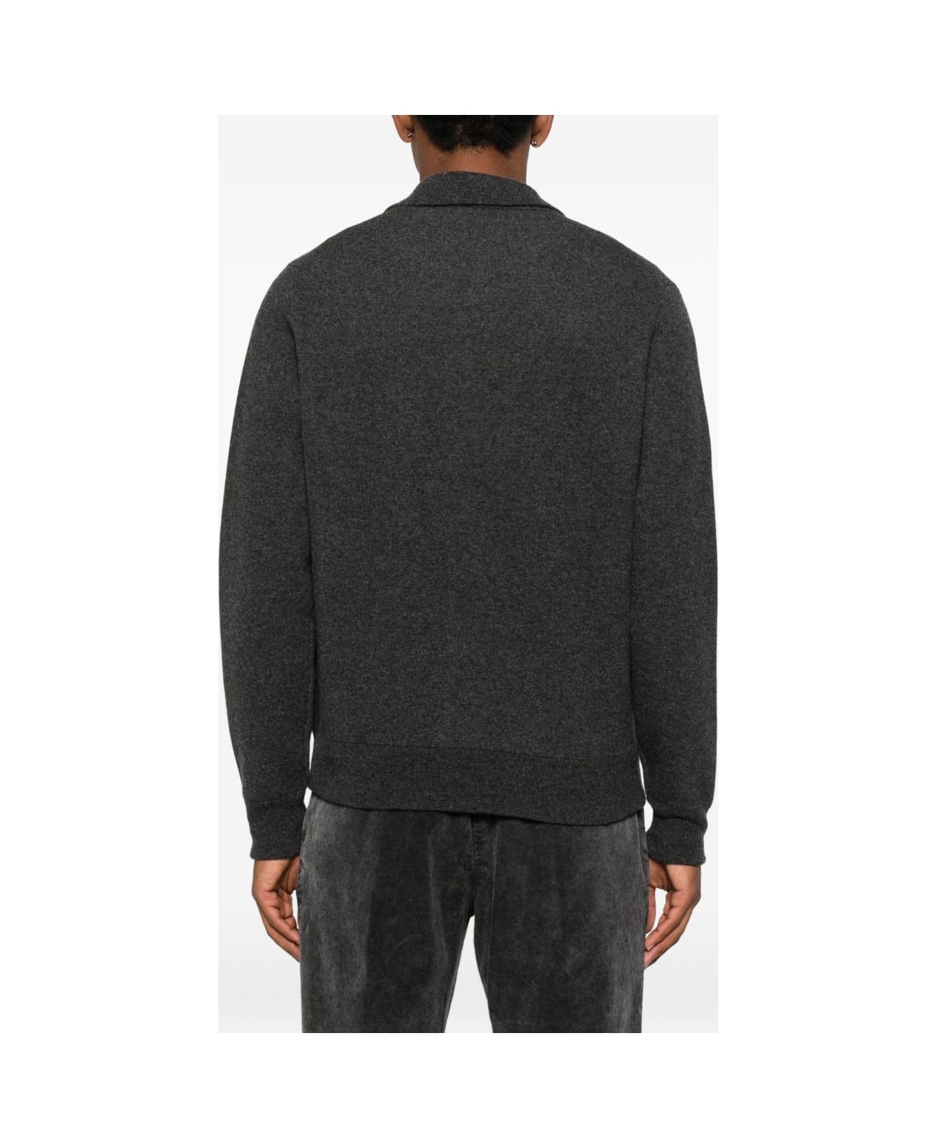 Lardini Zip-up Cardigan - Grey